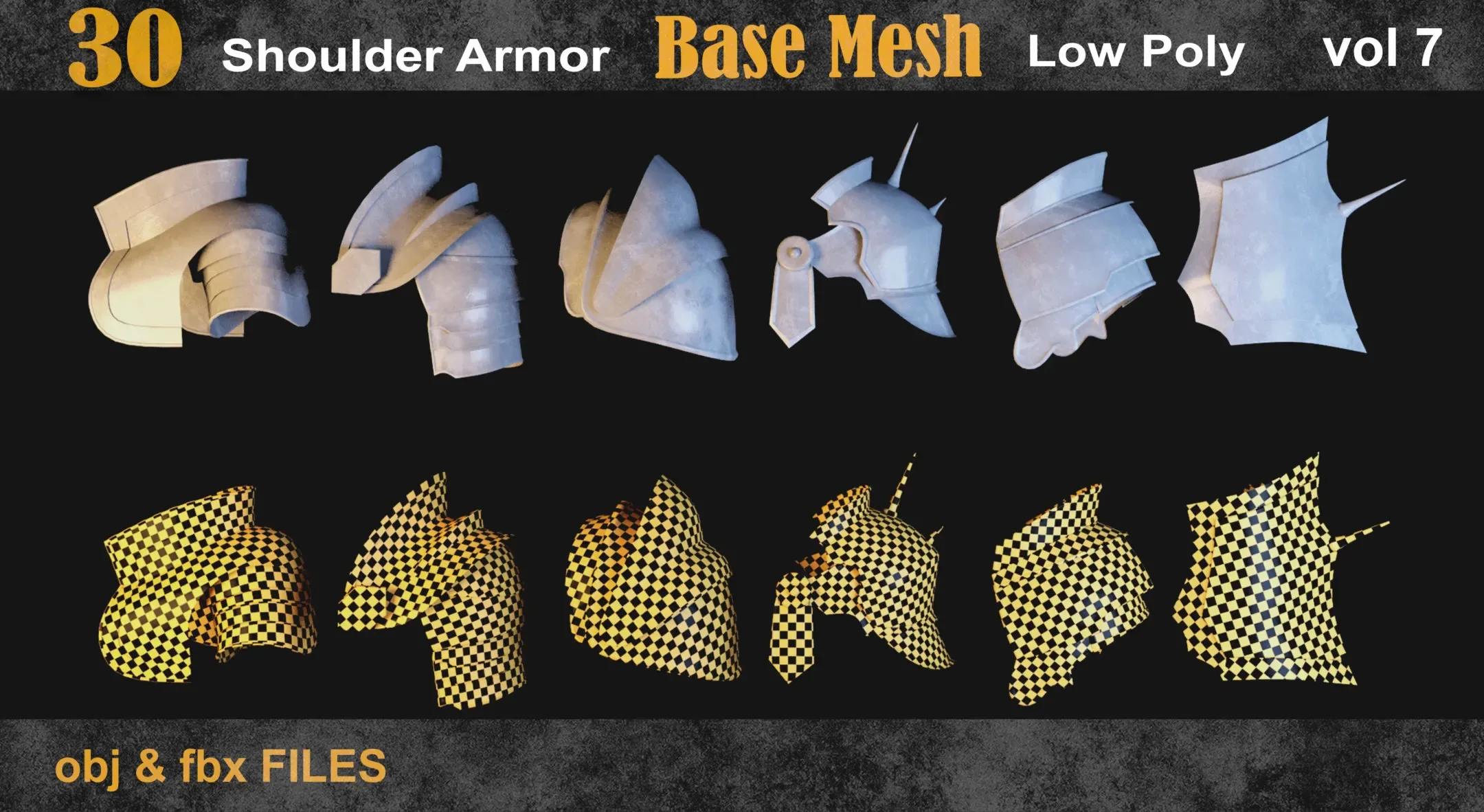 30 Shoulder Armor Base Mesh vol 7