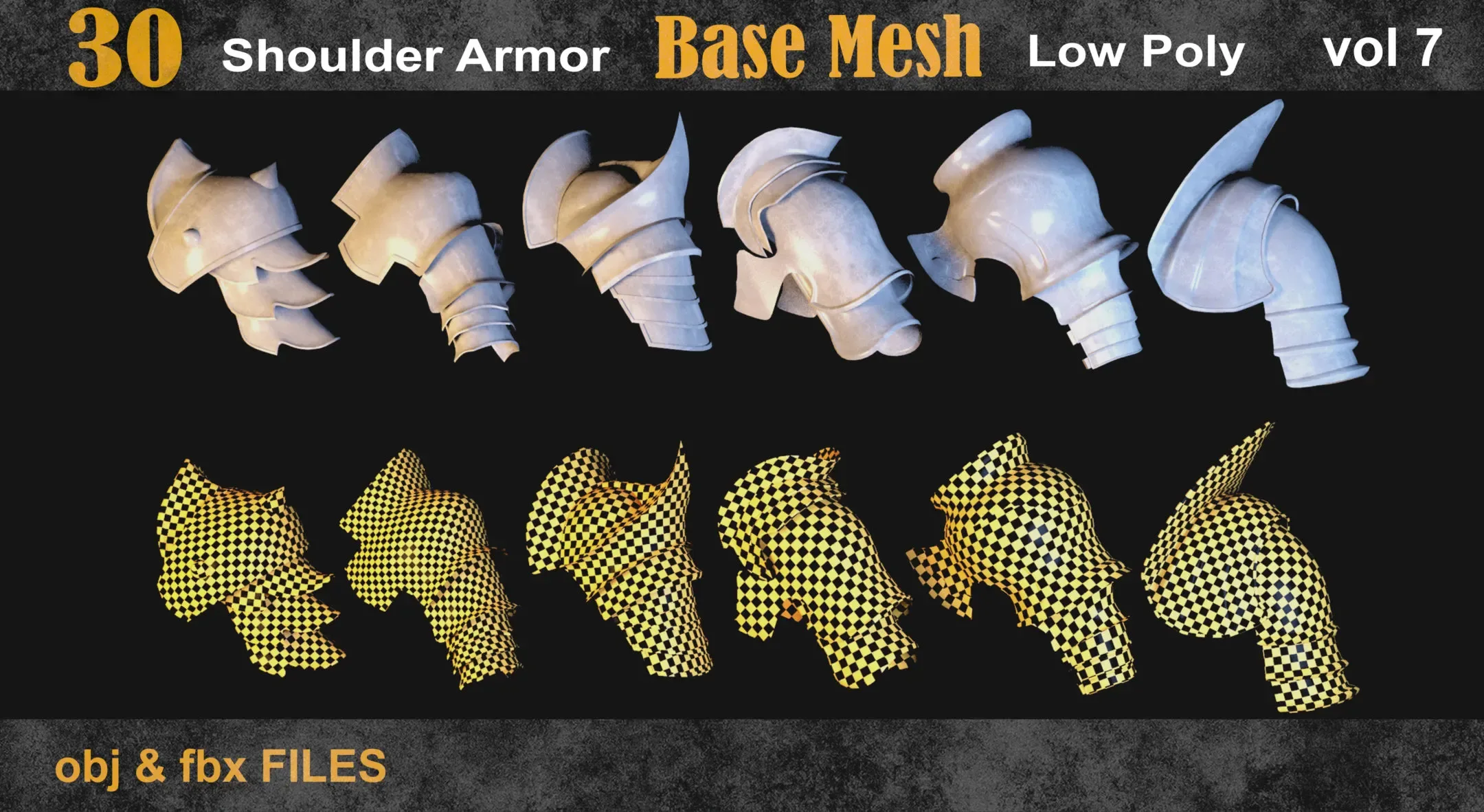 30 Shoulder Armor Base Mesh vol 7