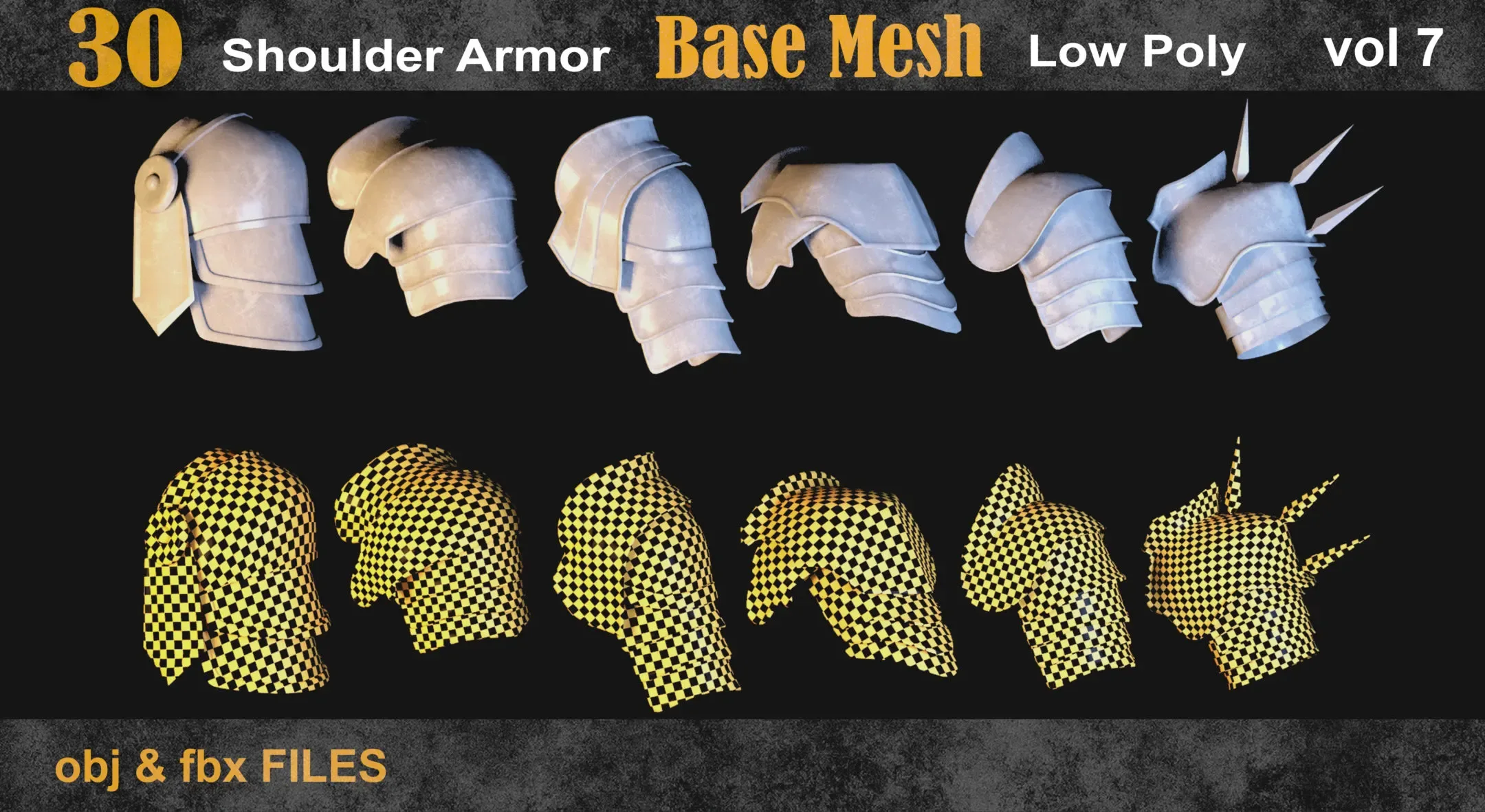 30 Shoulder Armor Base Mesh vol 7