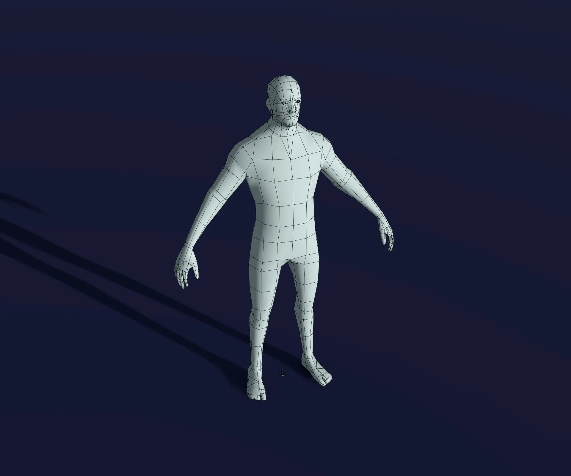 Male and Female Body Base Mesh 28 Animations 3D Model 1k Polygons