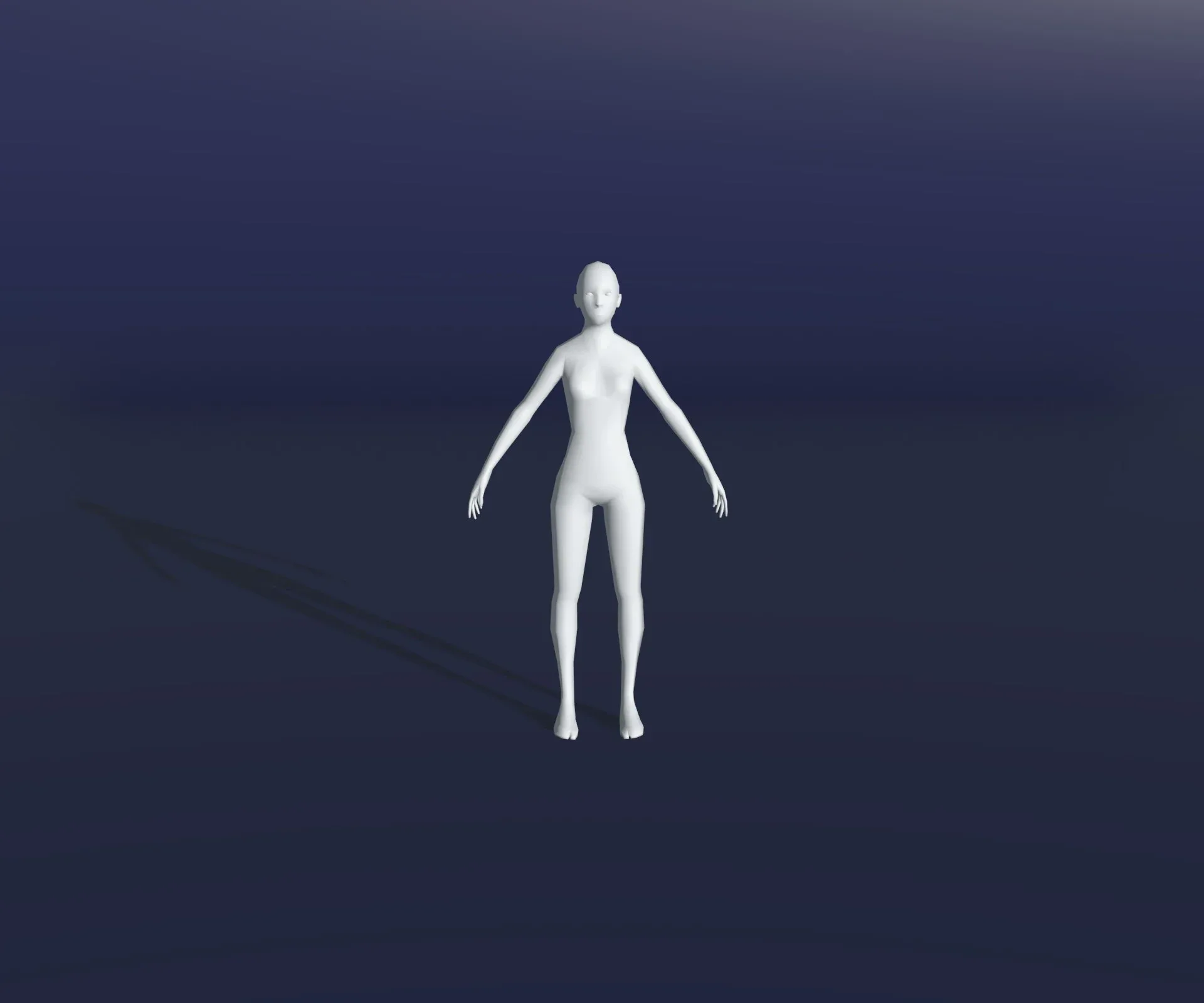 Male and Female Body Base Mesh 28 Animations 3D Model 1k Polygons