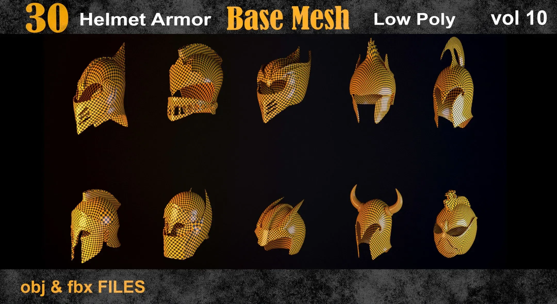 30 Helmet armor base mesh - vol 10