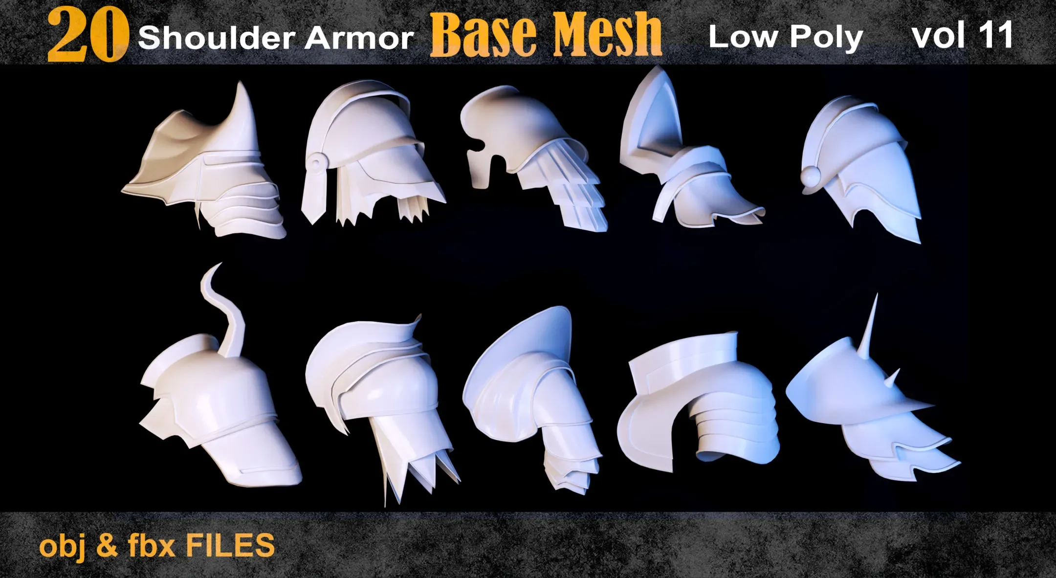 20 Shoulder Armor Base Mesh vol 11