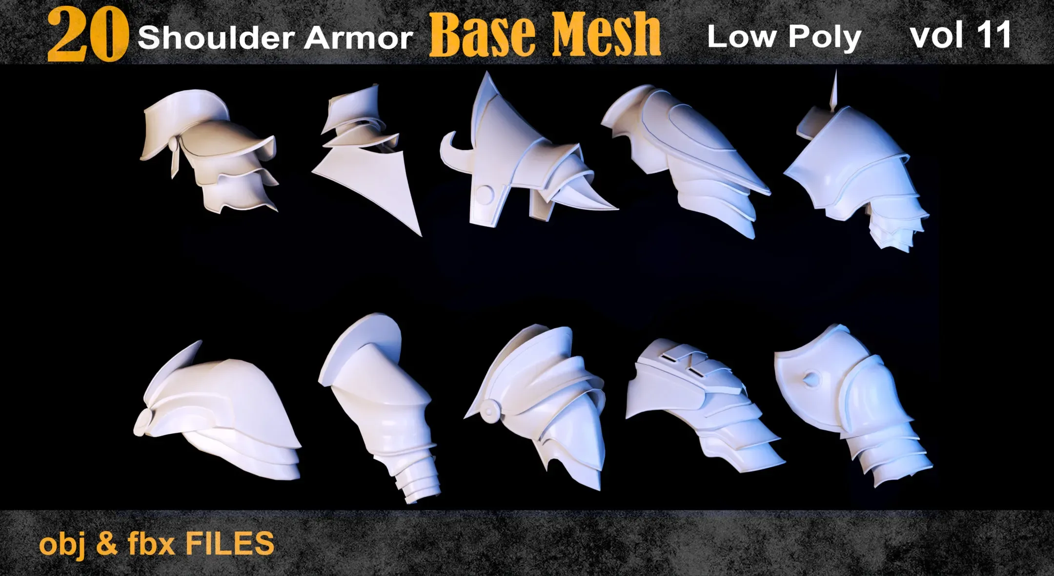 20 Shoulder Armor Base Mesh vol 11