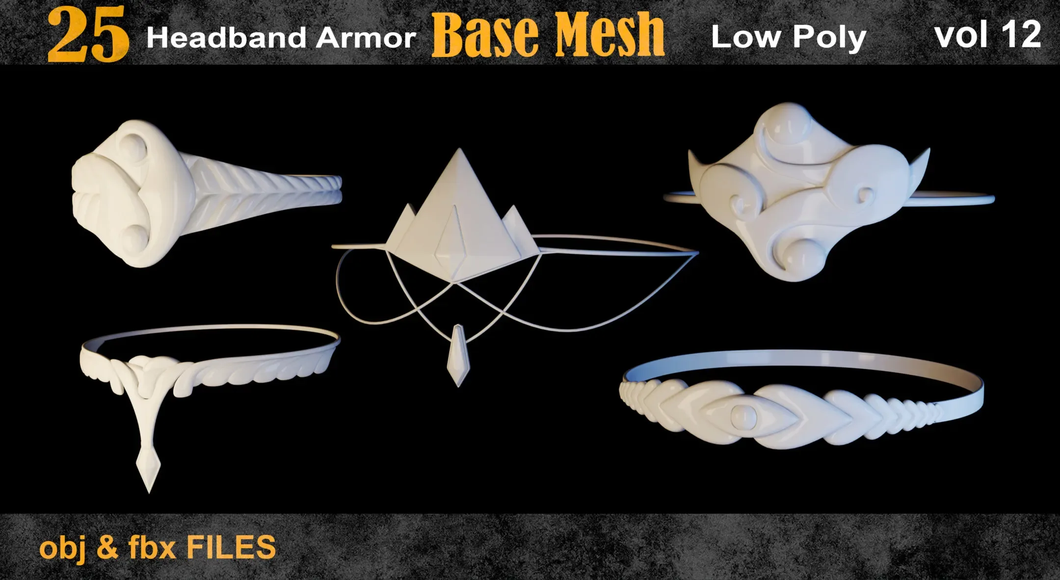 25 headband armor Base Mesh -vol 12