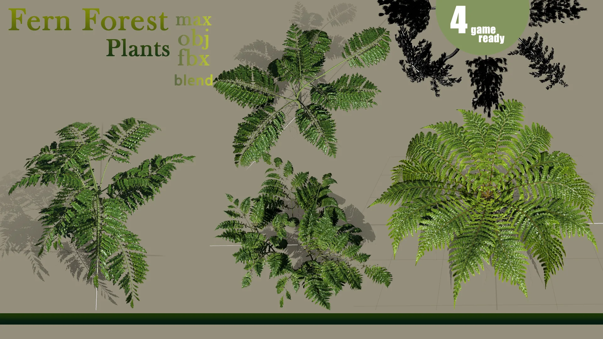 20 Forest plants and bushes Pack VOL 08