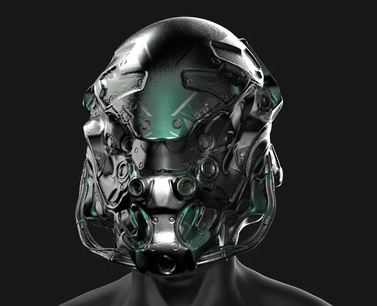 50% OFF! 20 Scifi Helmets with Textures v.2 - Ready for Games and 3D Softwares + Render Scene