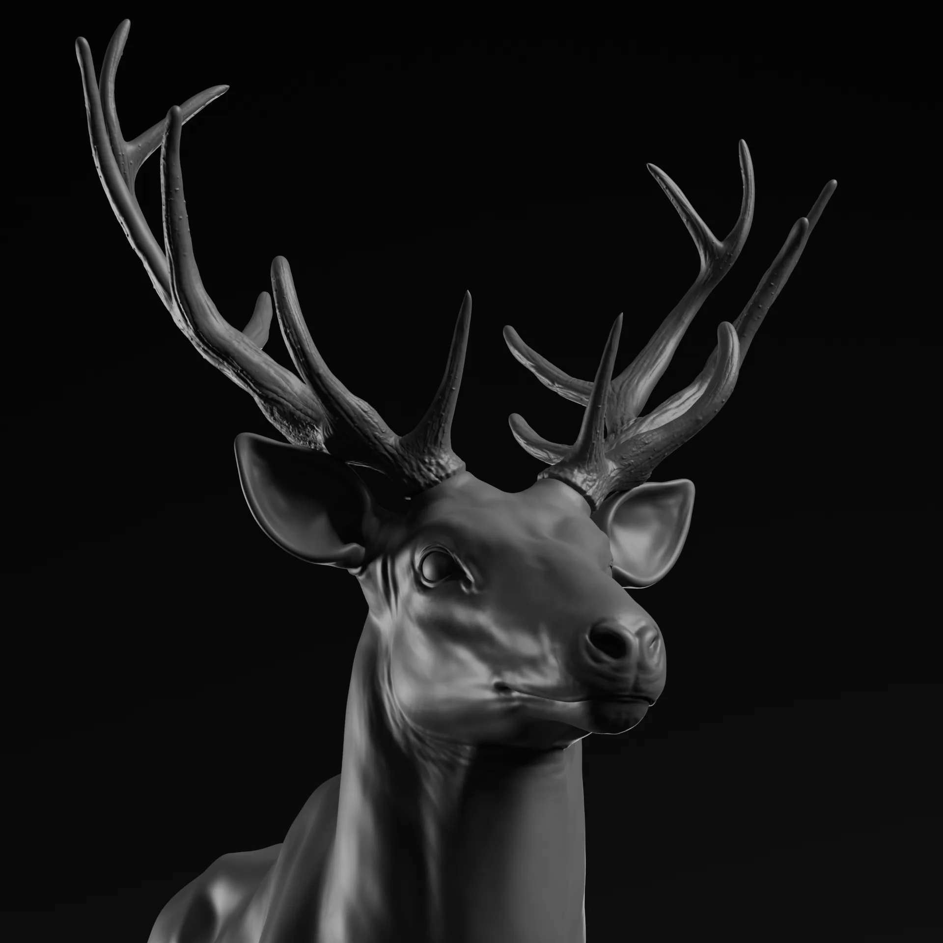 Deer - Highpoly Sculpture 3D model