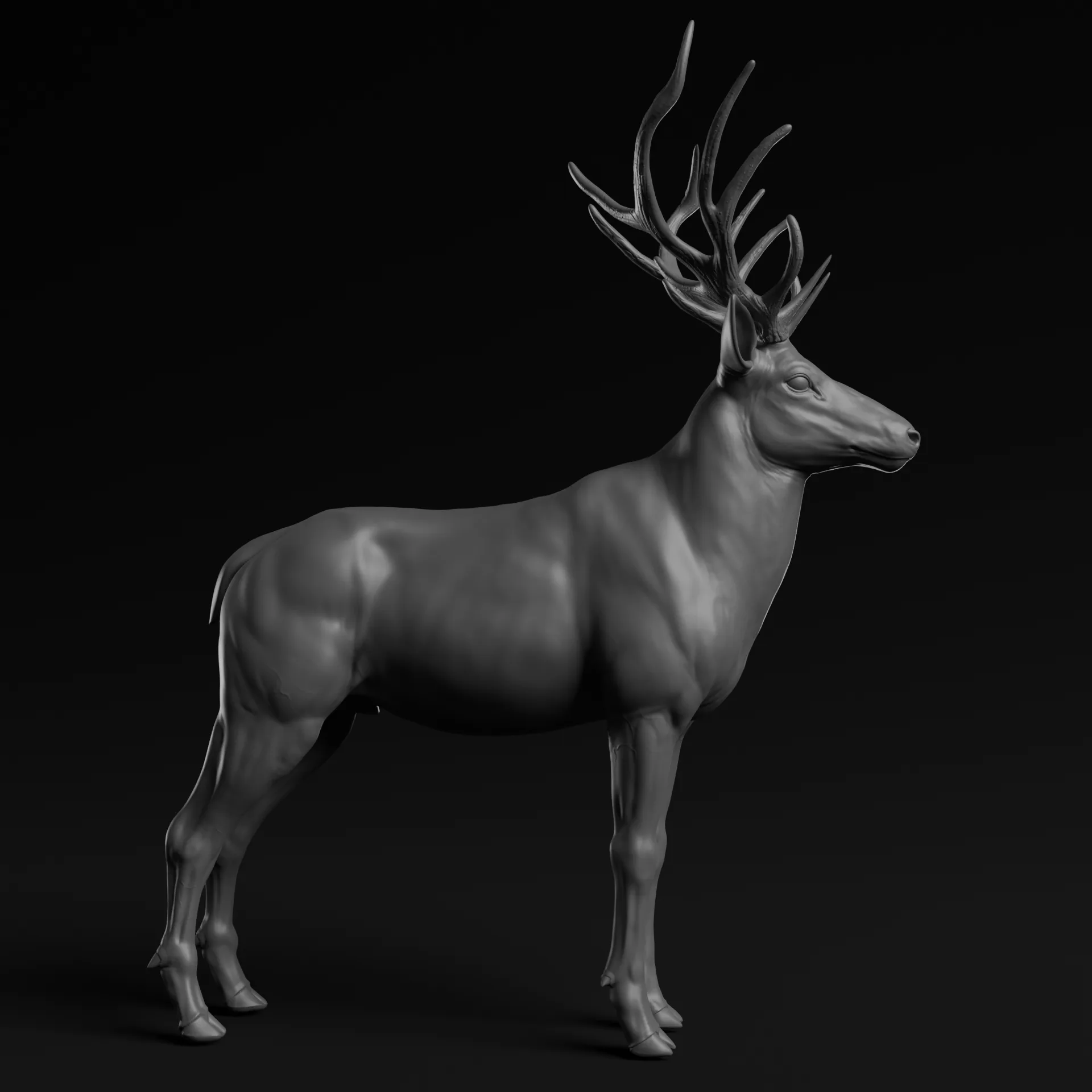 Deer - Highpoly Sculpture 3D model