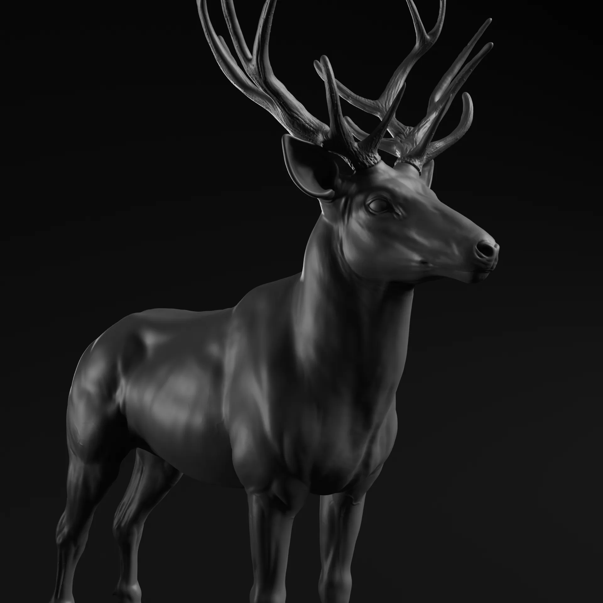 Deer - Highpoly Sculpture 3D model