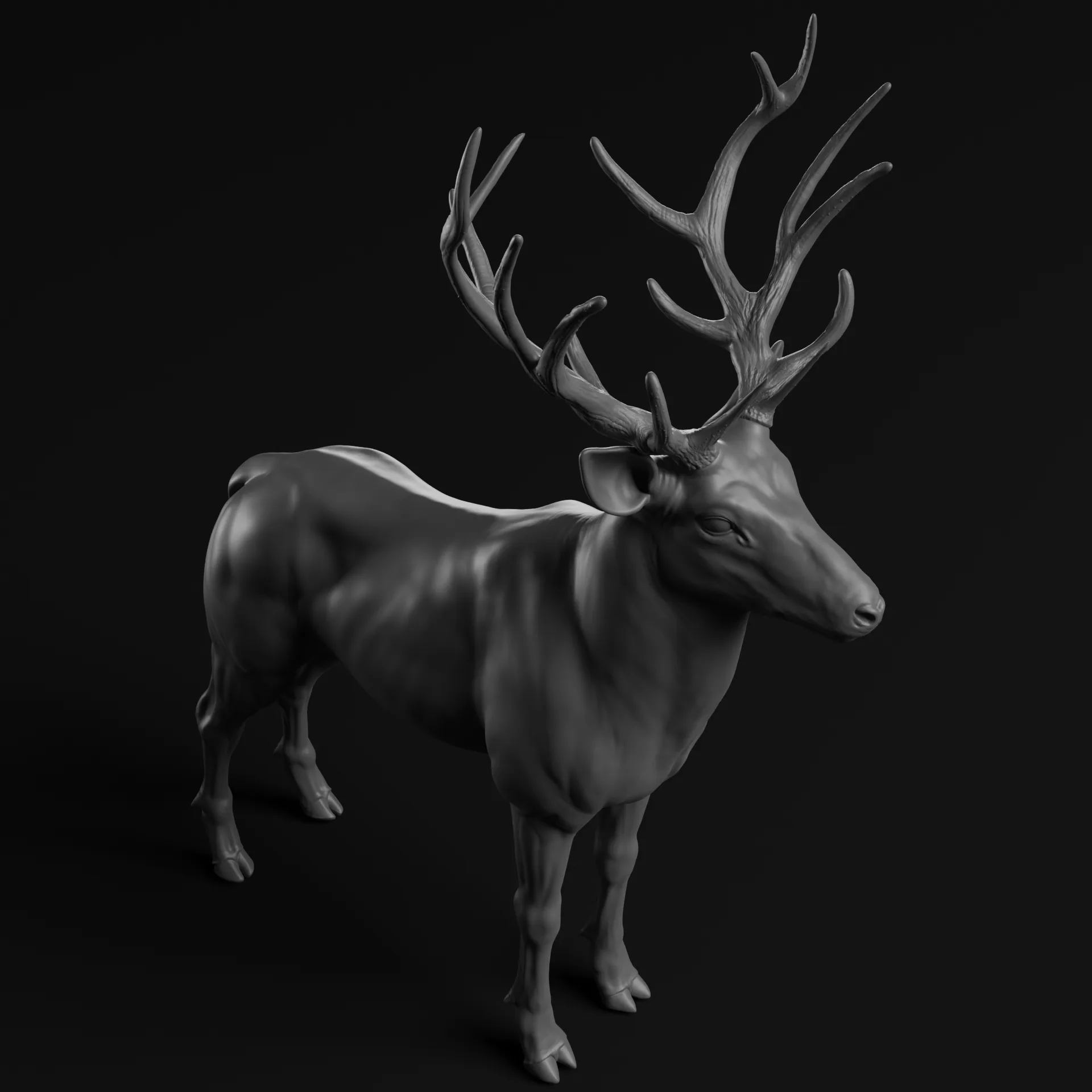 Deer - Highpoly Sculpture 3D model