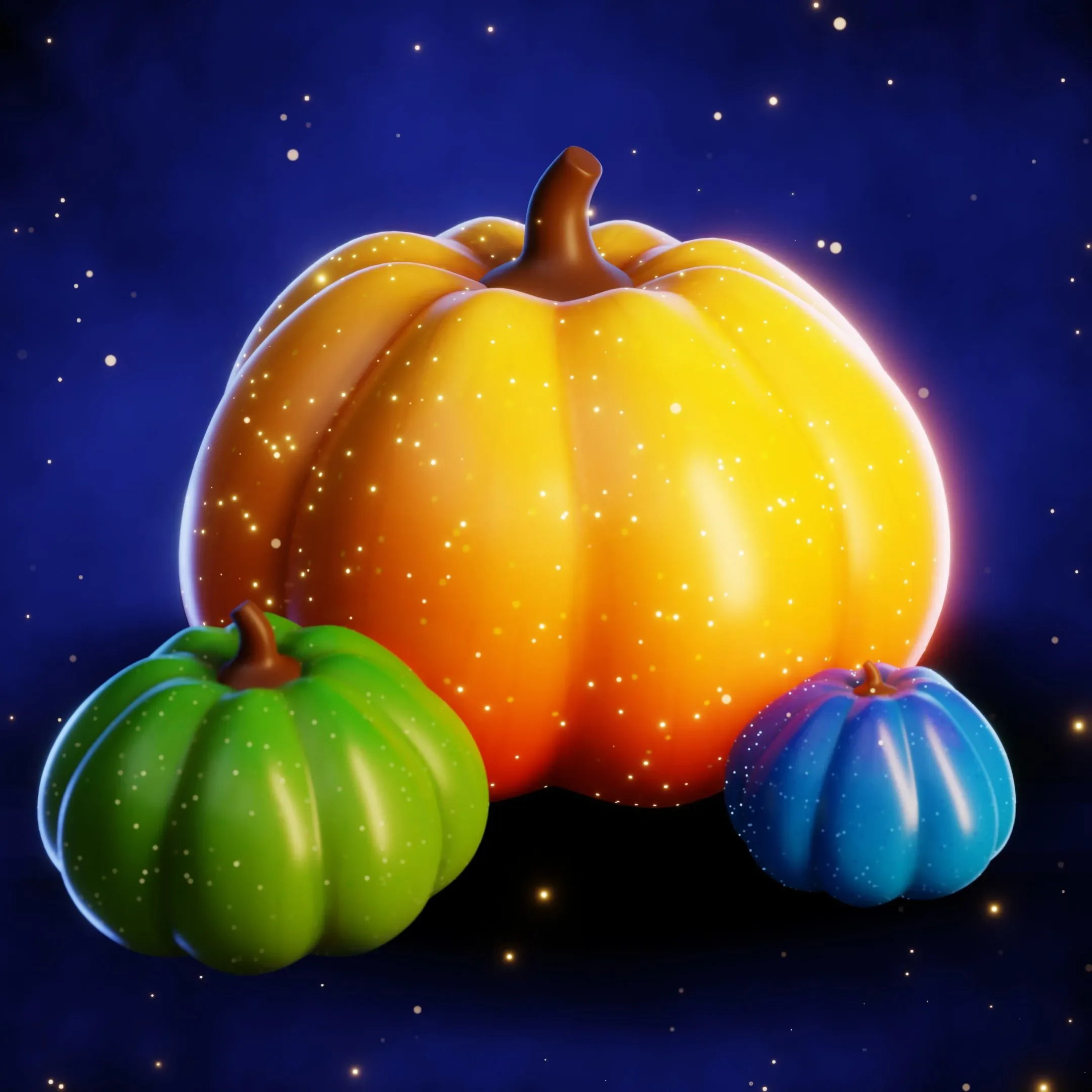 Stylized Hand Painted Pumpkins