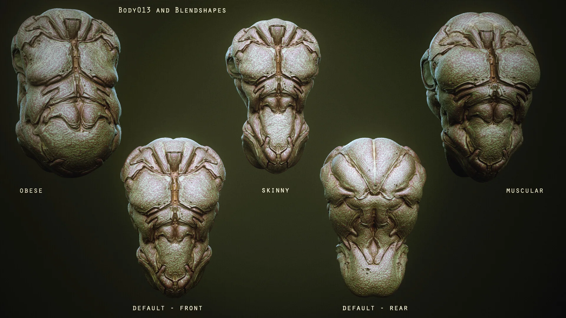 DEMON part 2: 43 Torsos with Blendshapes