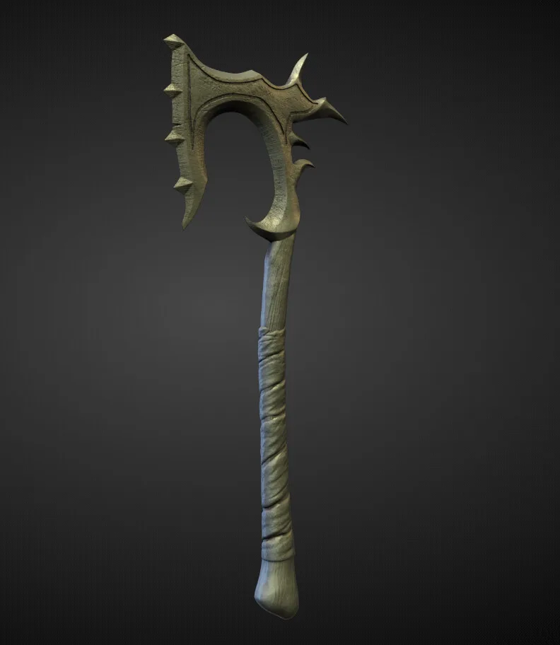 15 AXES Low poly and high poly