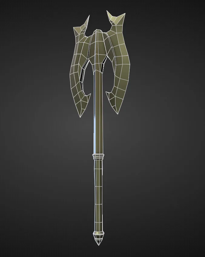 15 AXES Low poly and high poly