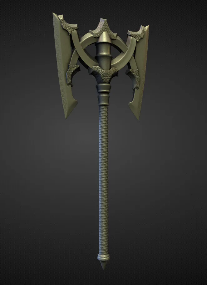 15 AXES Low poly and high poly