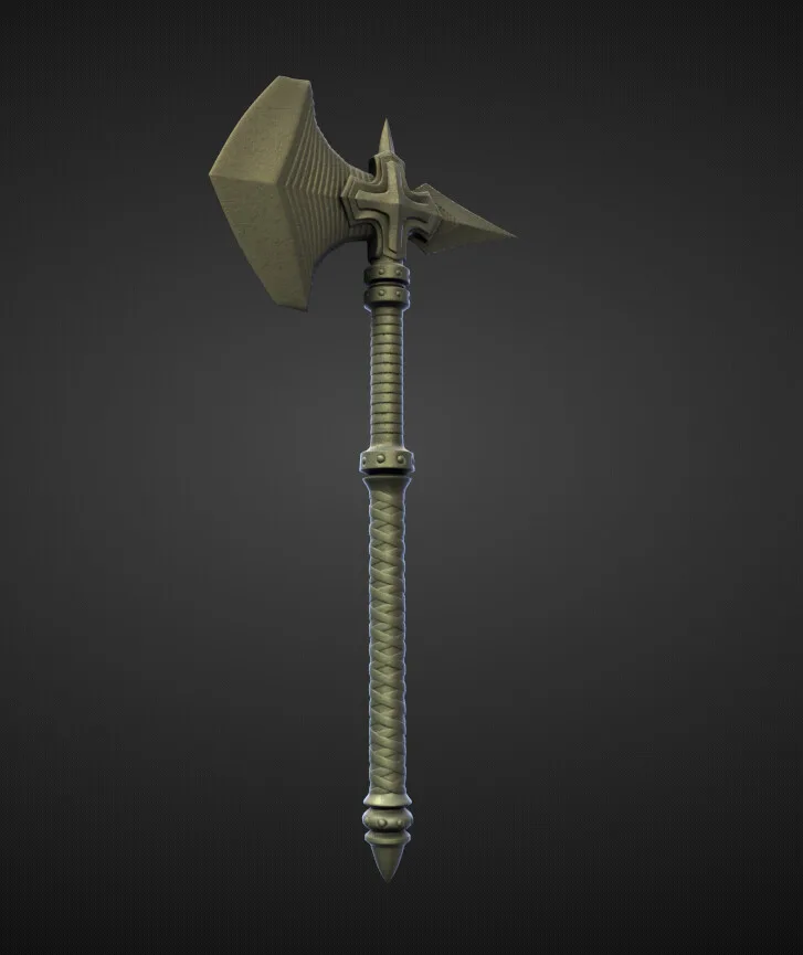 15 AXES Low poly and high poly