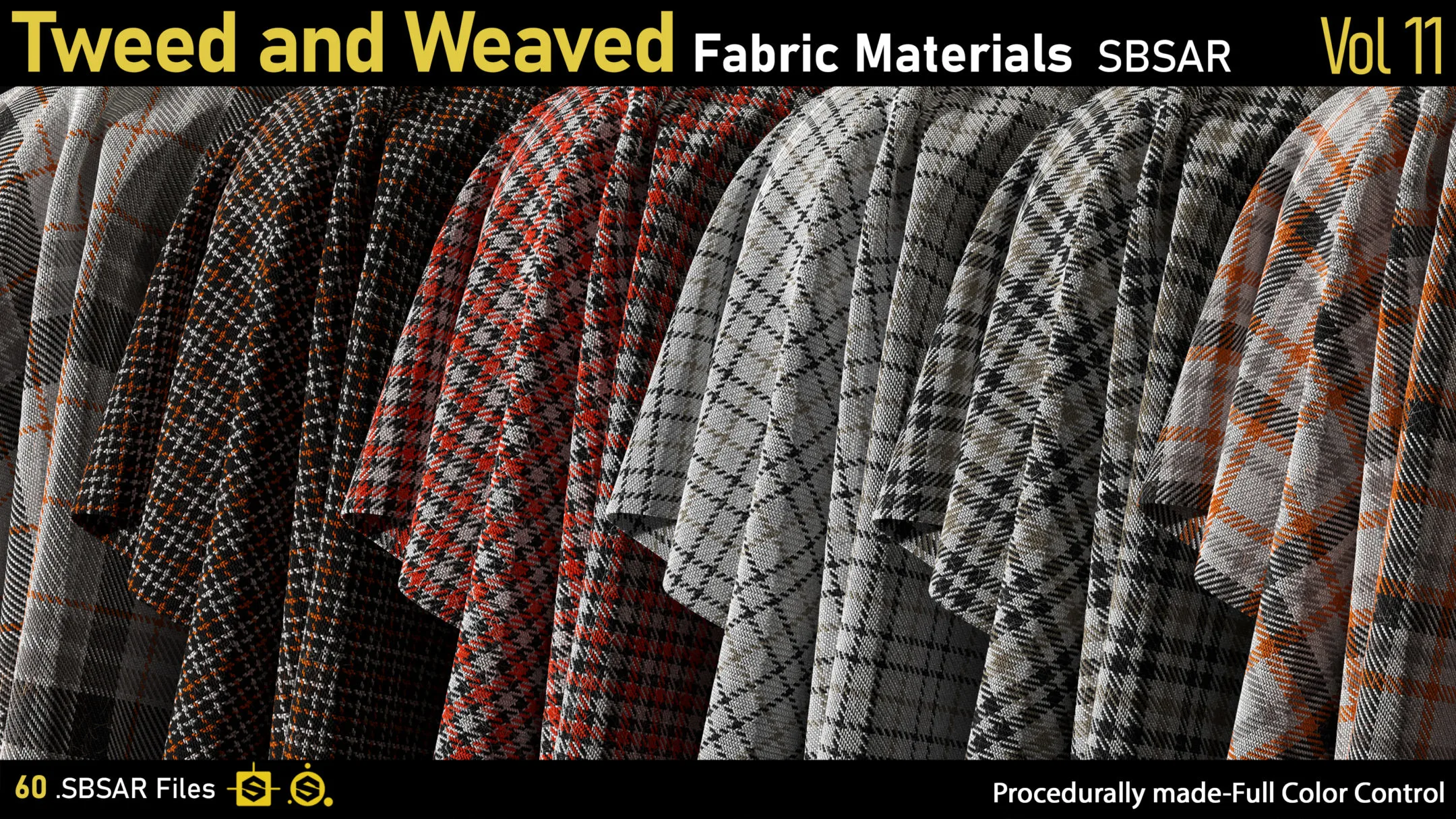 Tweed and Weaved Fabric Materials-vol11