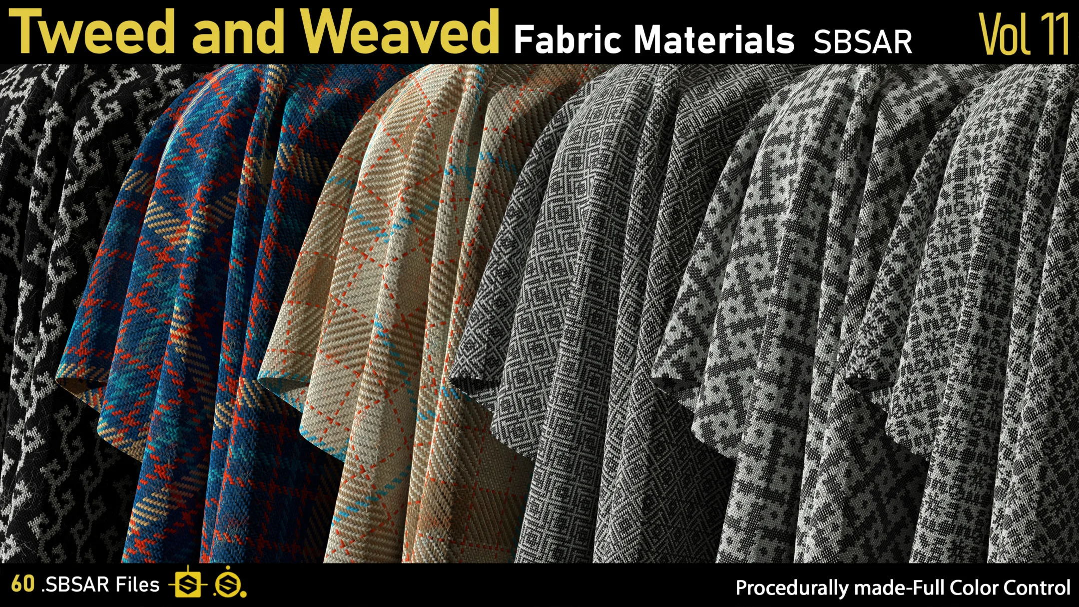 Tweed and Weaved Fabric Materials-vol11