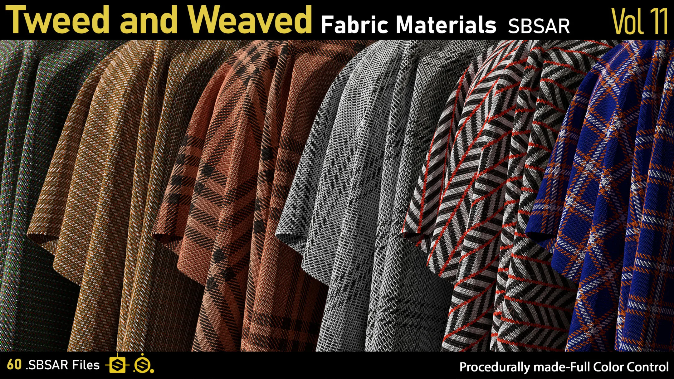 Tweed and Weaved Fabric Materials-vol11