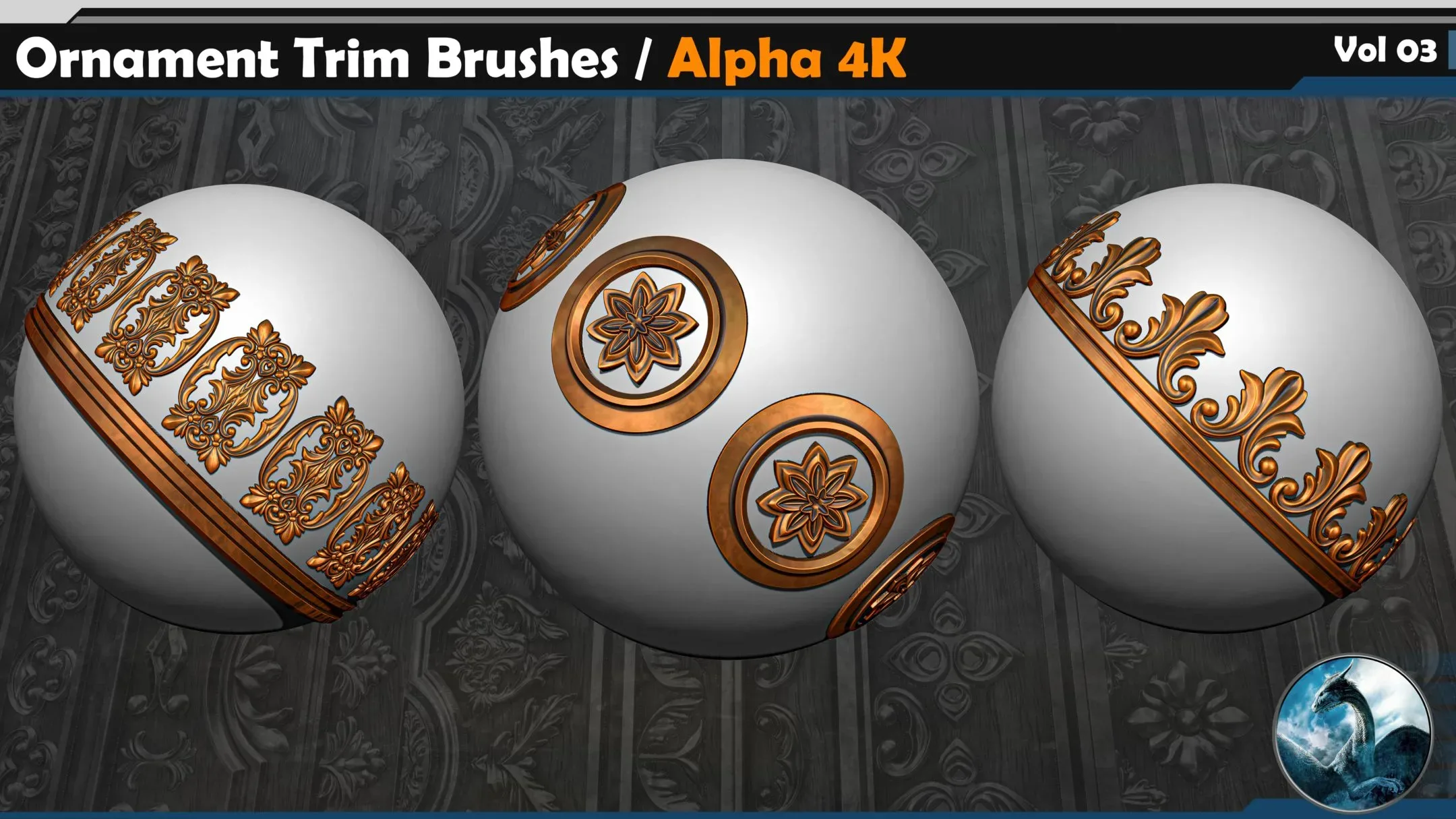 50 Ornament Trim Brushes Vol 03