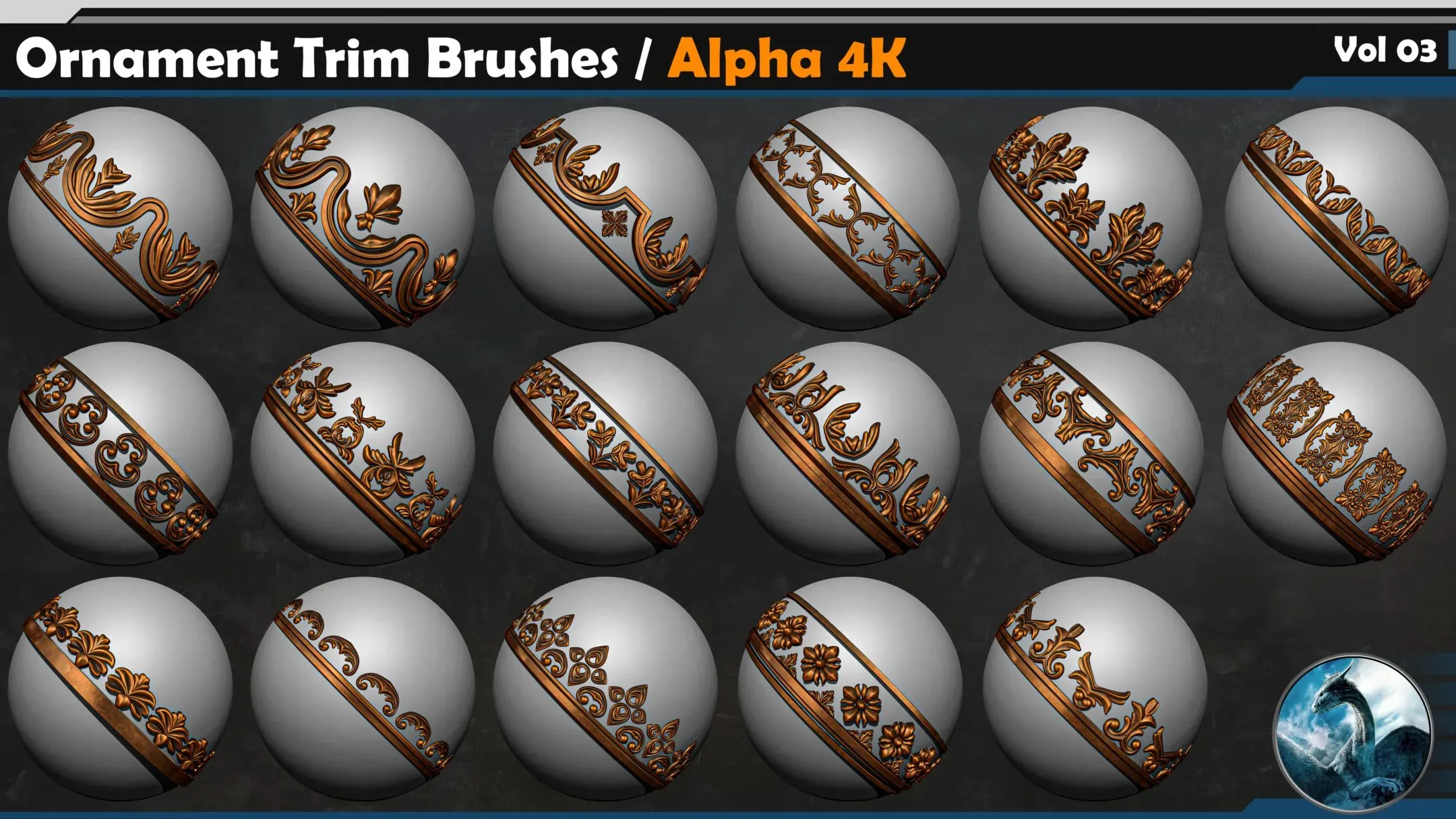 50 Ornament Trim Brushes Vol 03