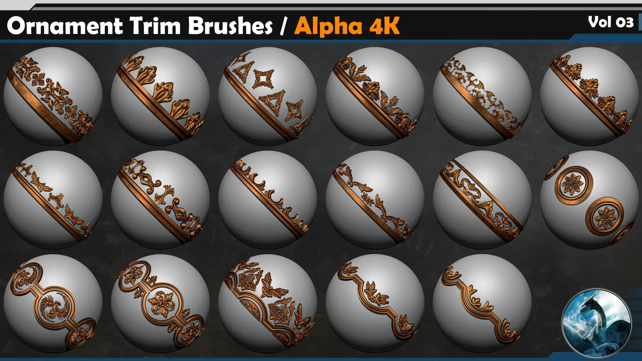 50 Ornament Trim Brushes Vol 03