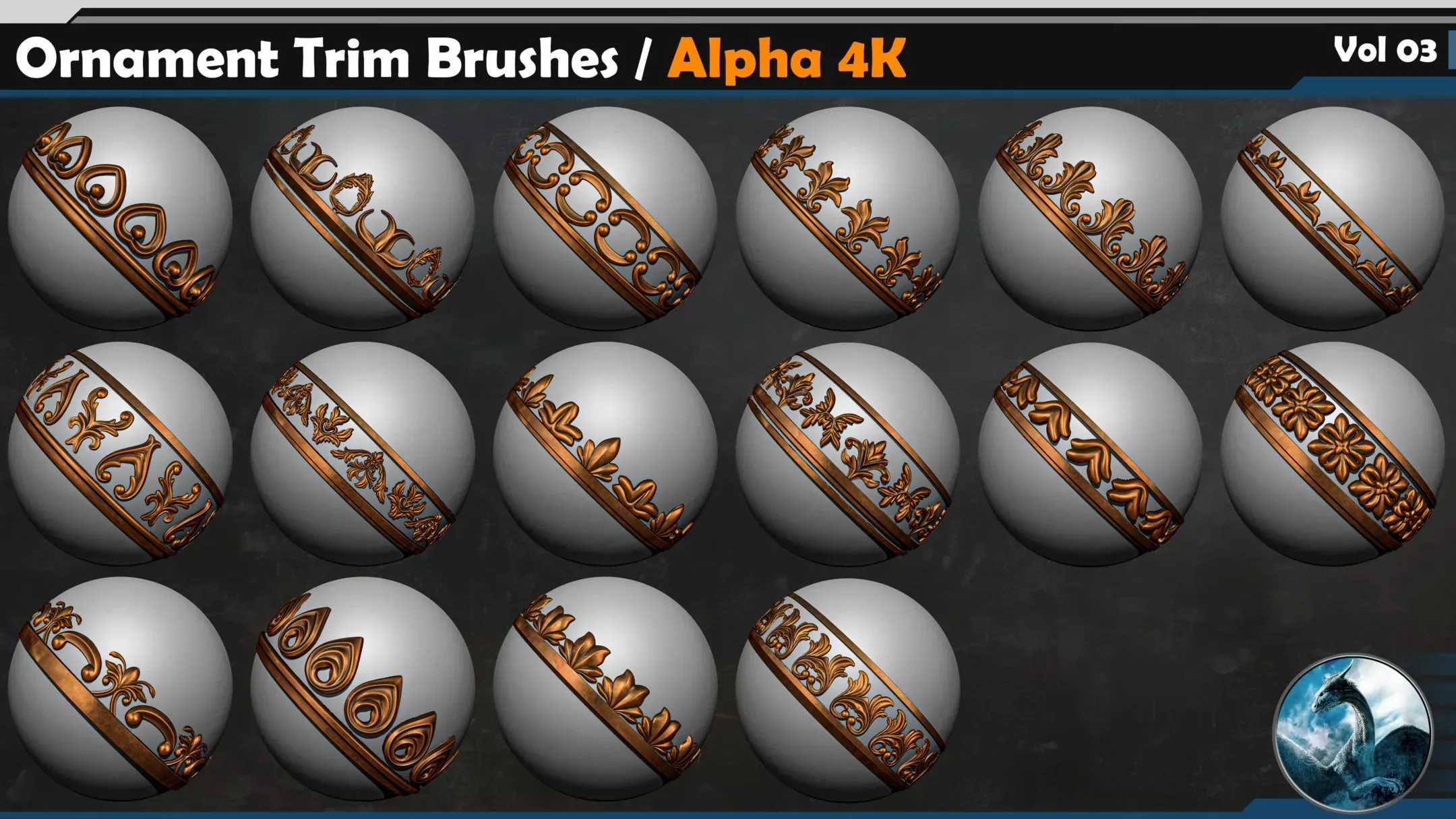 50 Ornament Trim Brushes Vol 03