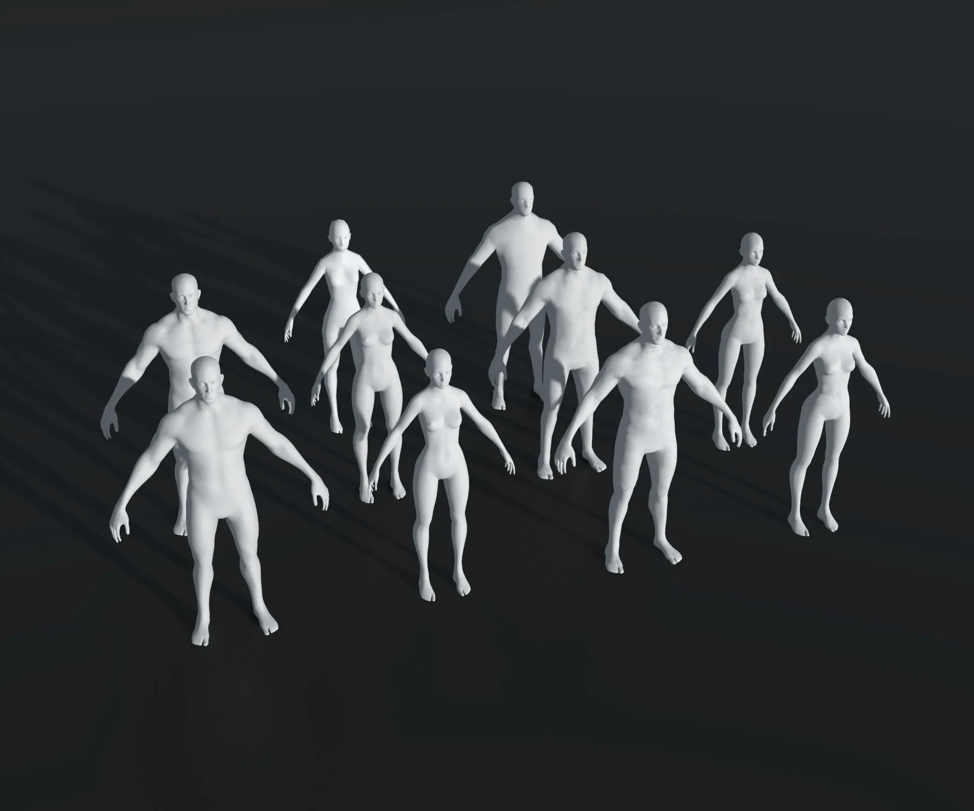Human Body Base Mesh 28 Animations 10 3D Models