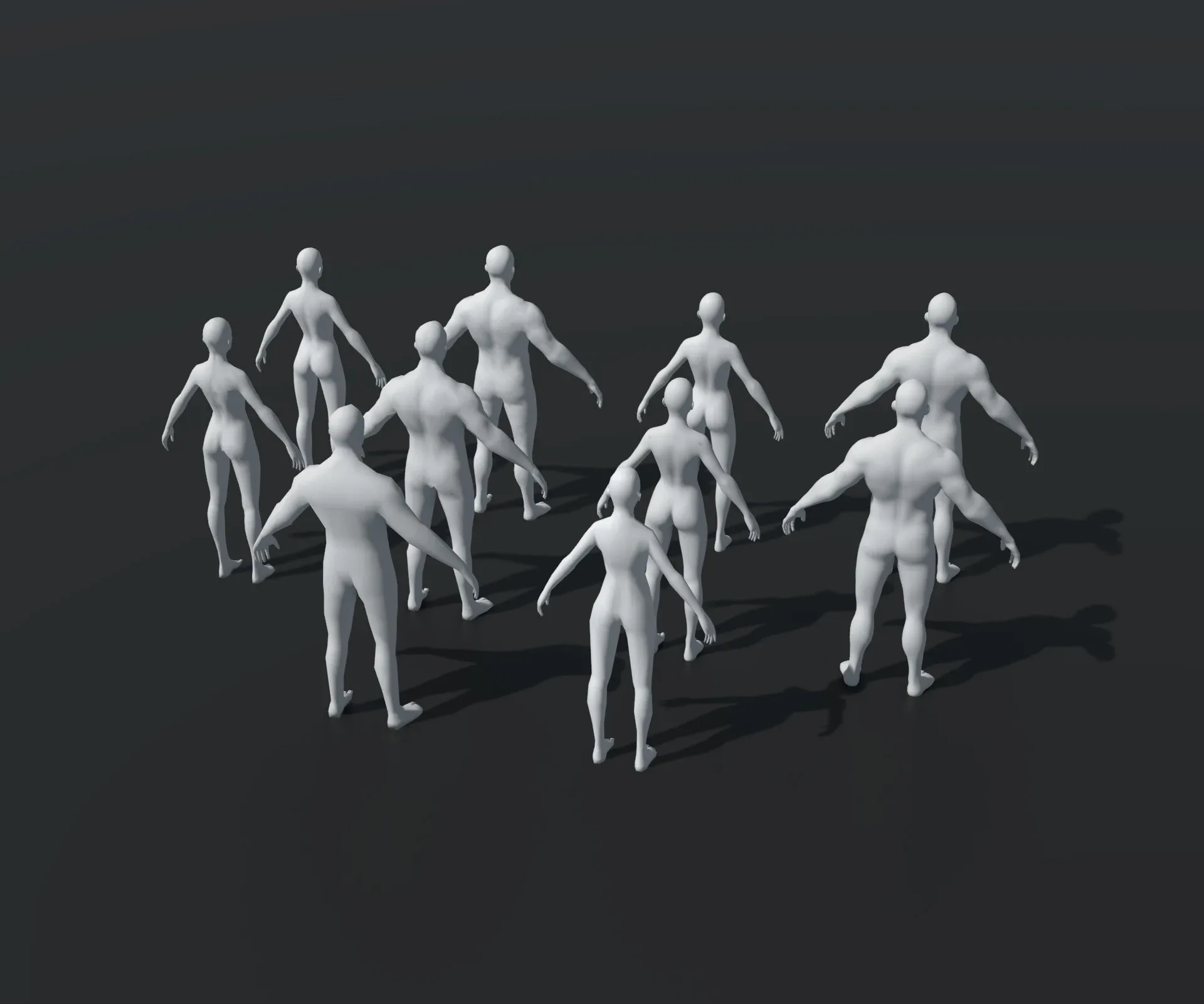 Human Body Base Mesh 28 Animations 10 3D Models