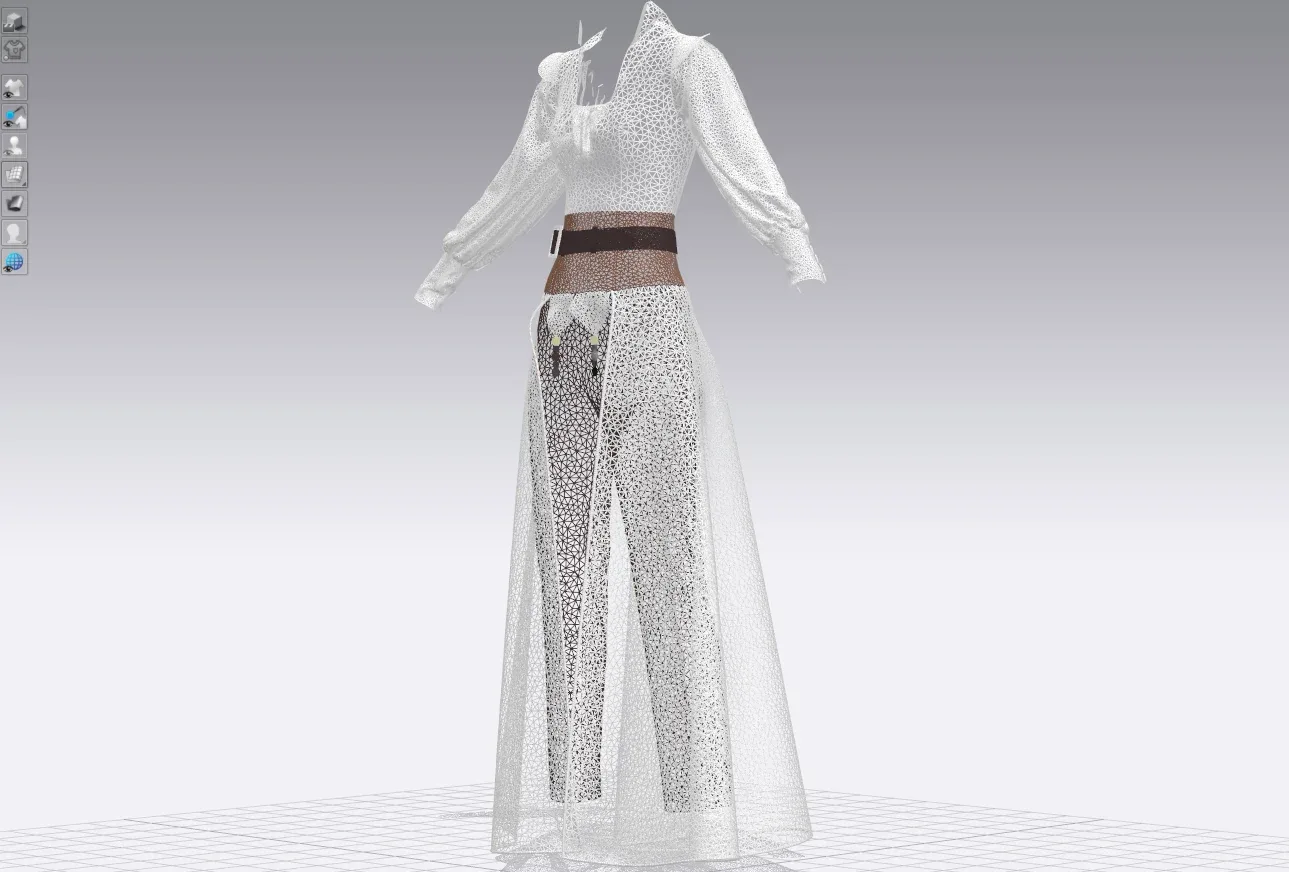 Women's jumpsuit with brown motifs and white sleeves