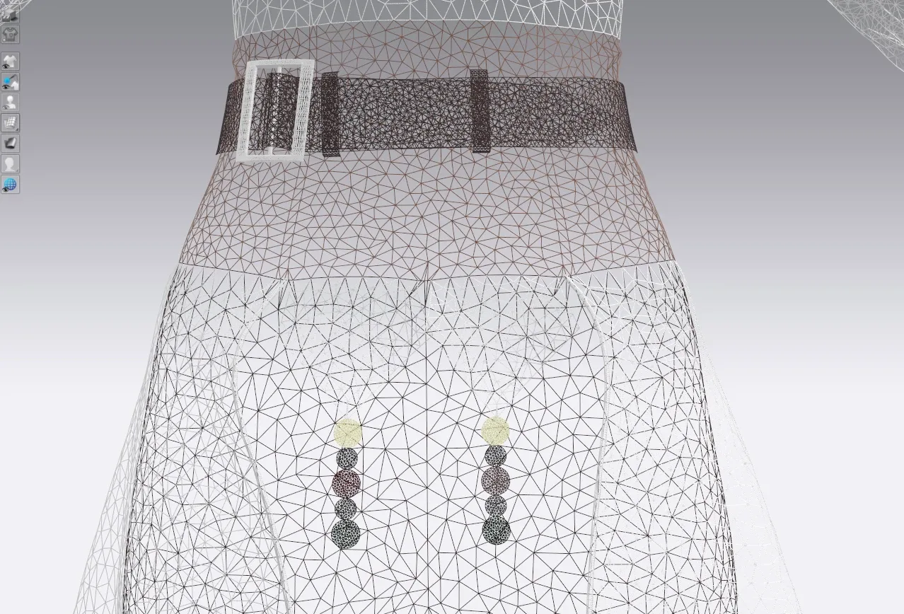 Women's jumpsuit with brown motifs and white sleeves