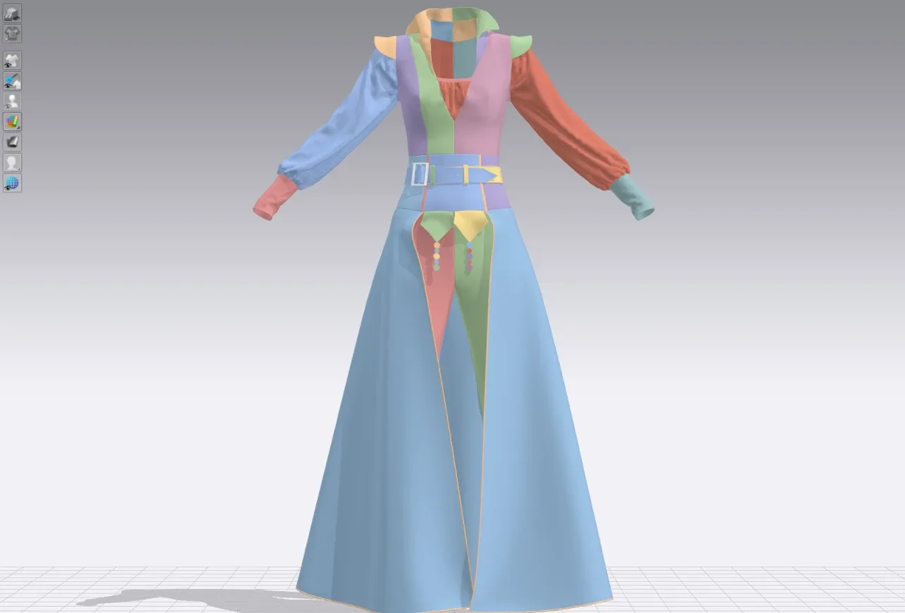 Women's jumpsuit with brown motifs and white sleeves