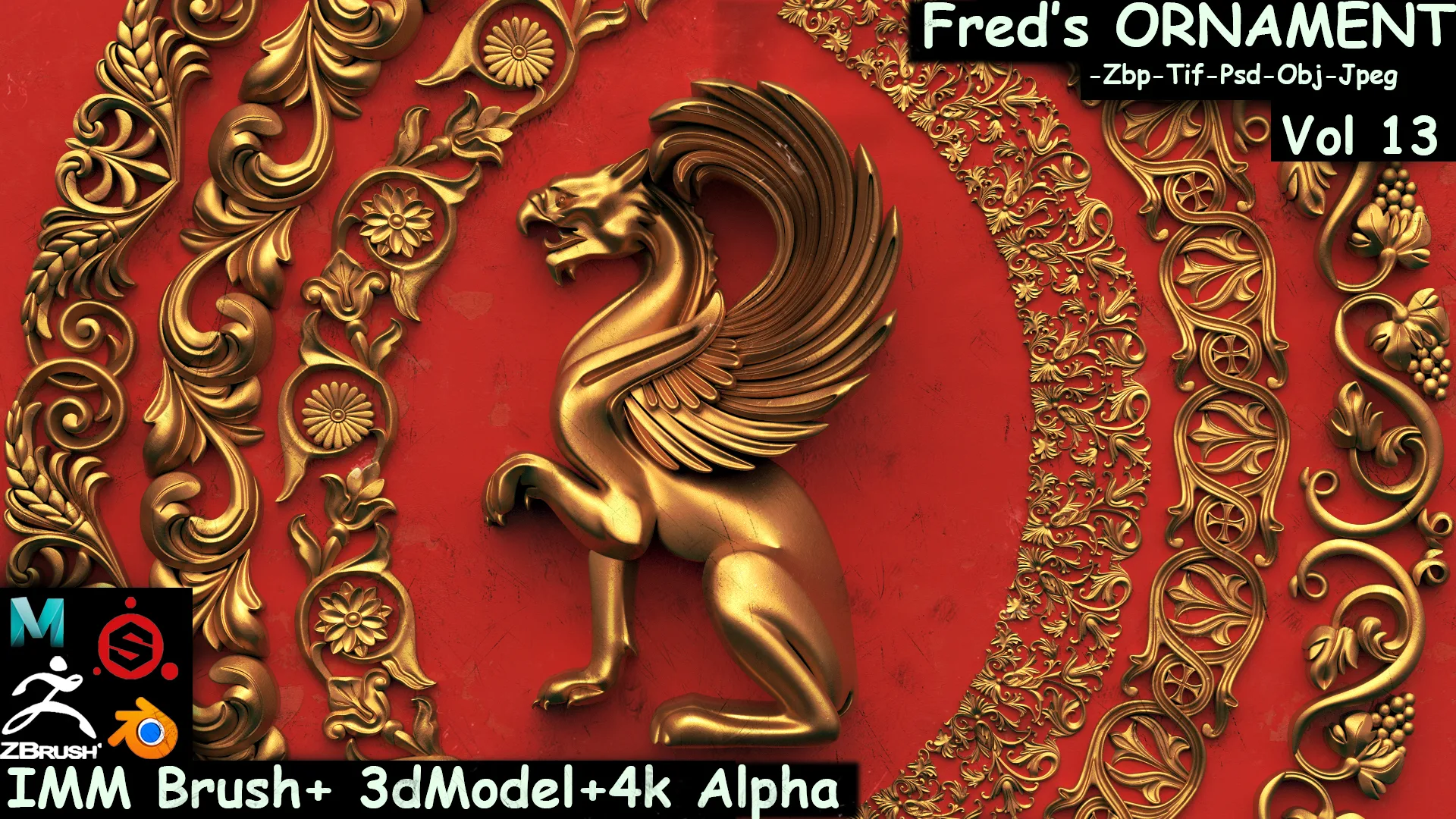 Fred's Ornament Vol 13 IMM+3dModels+Alphas