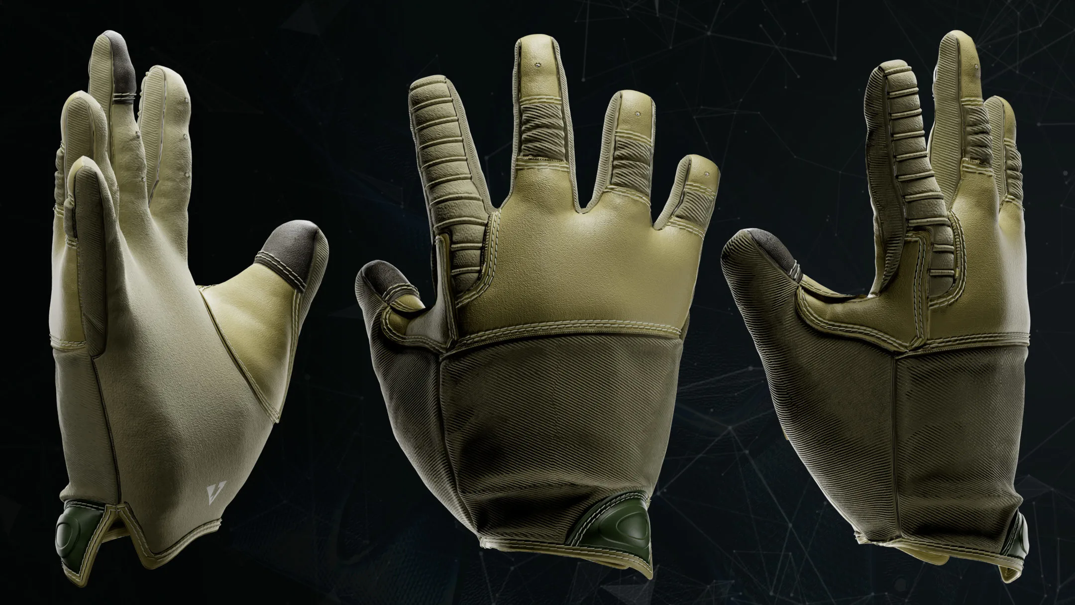 5 Tactical Gloves_MD/CLO3D (zprj) FlippedNormals