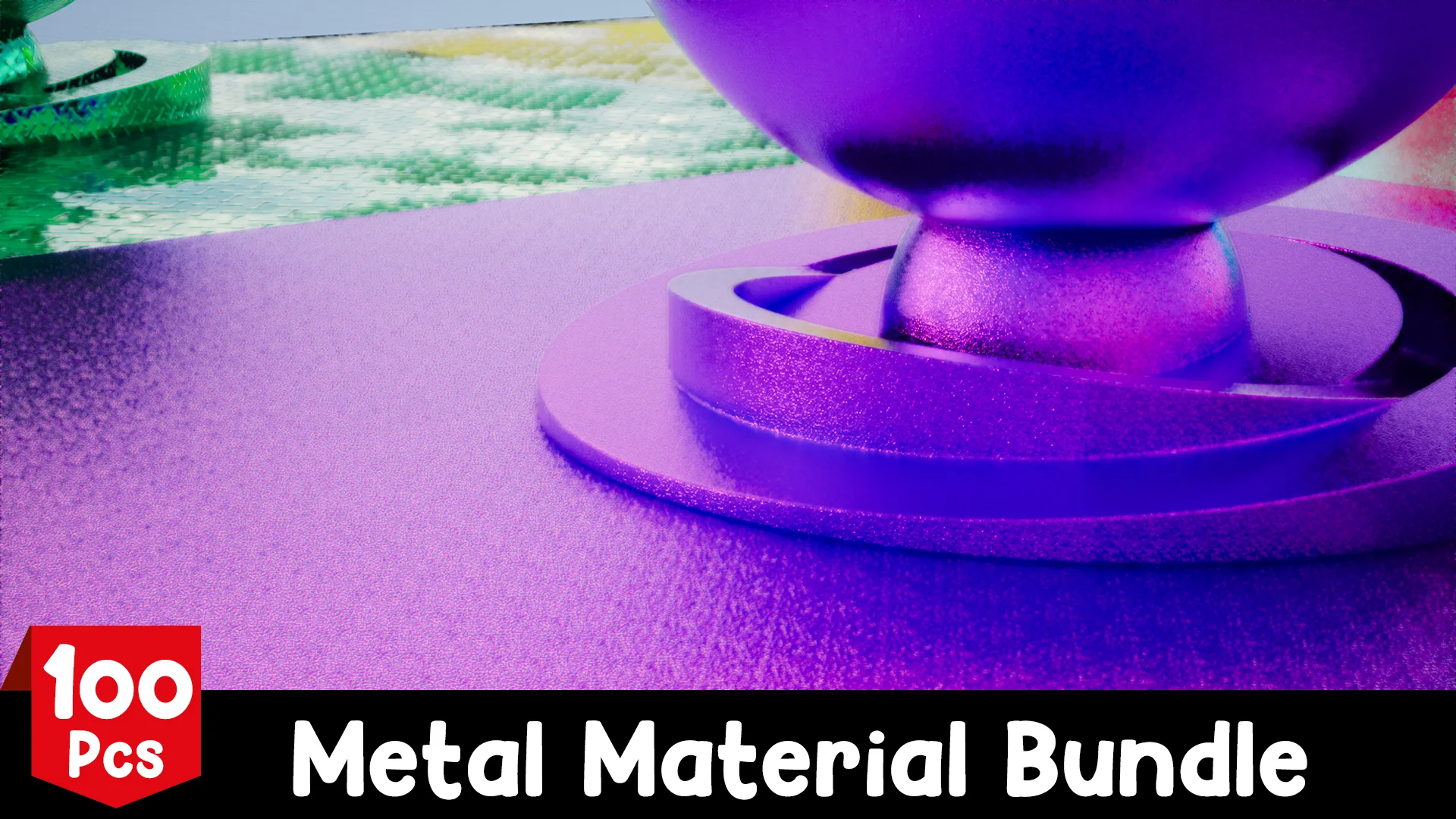 30 Realistic Metal Material & PBR Metal Texture Bundle