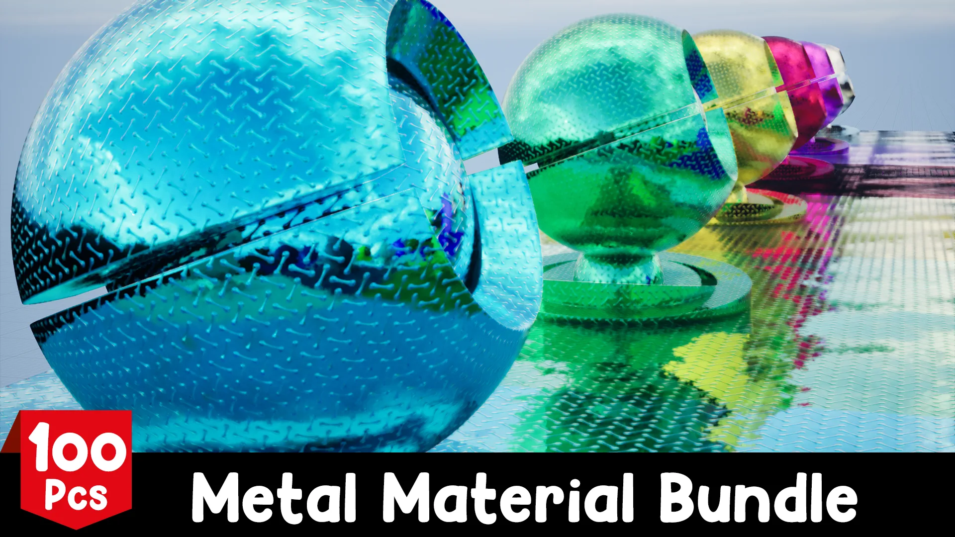 30 Realistic Metal Material & PBR Metal Texture Bundle