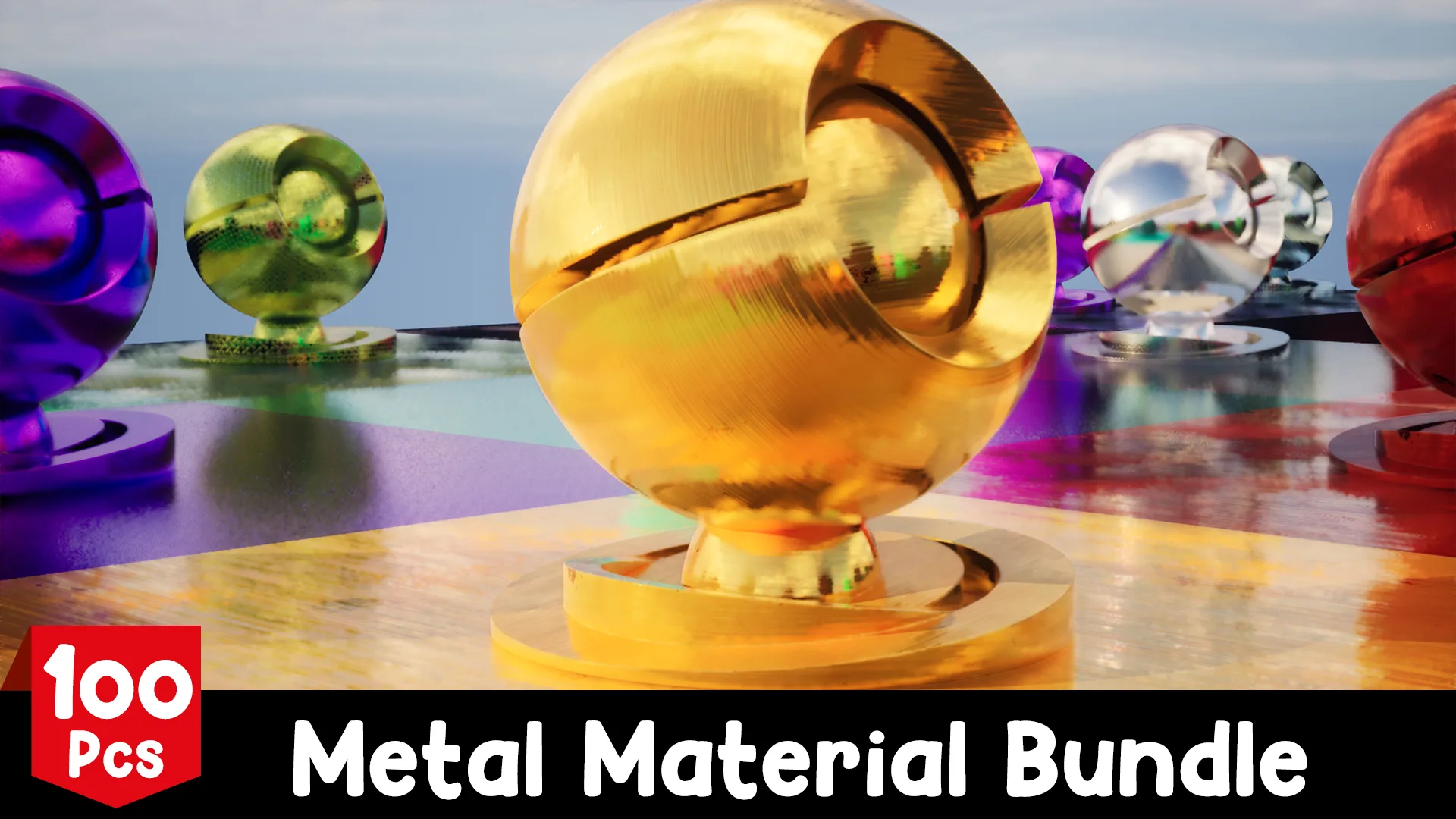 30 Realistic Metal Material & PBR Metal Texture Bundle