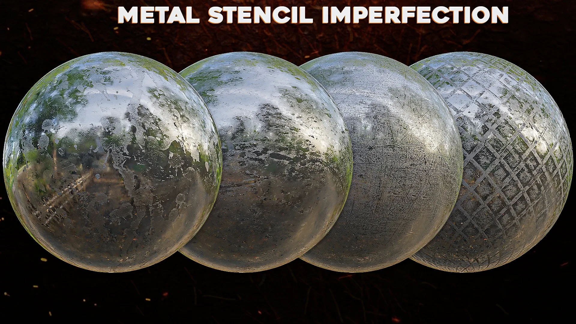 50 Metal Stencil Imperfection Seamless (Roughness Map)