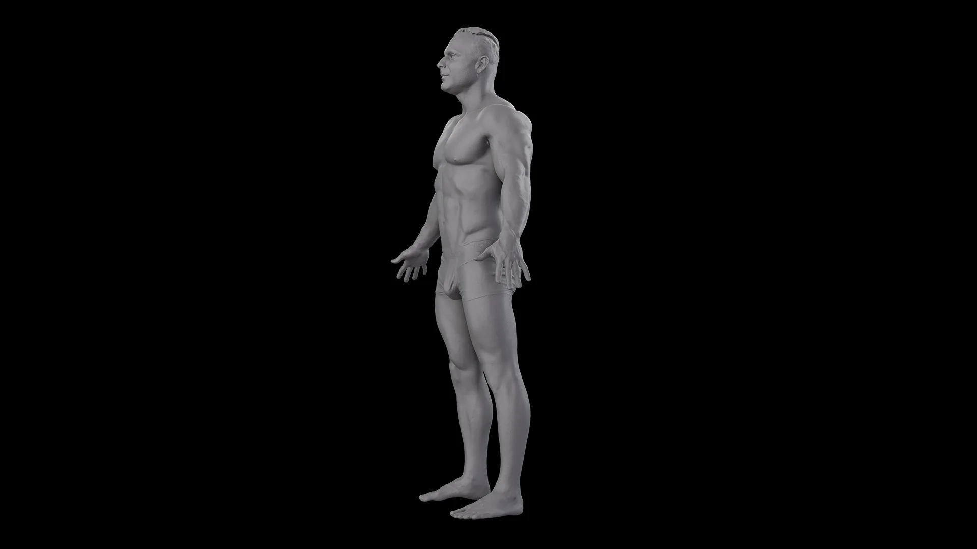 Cleaned A Pose Scan | 3D Model Garrott Underwear