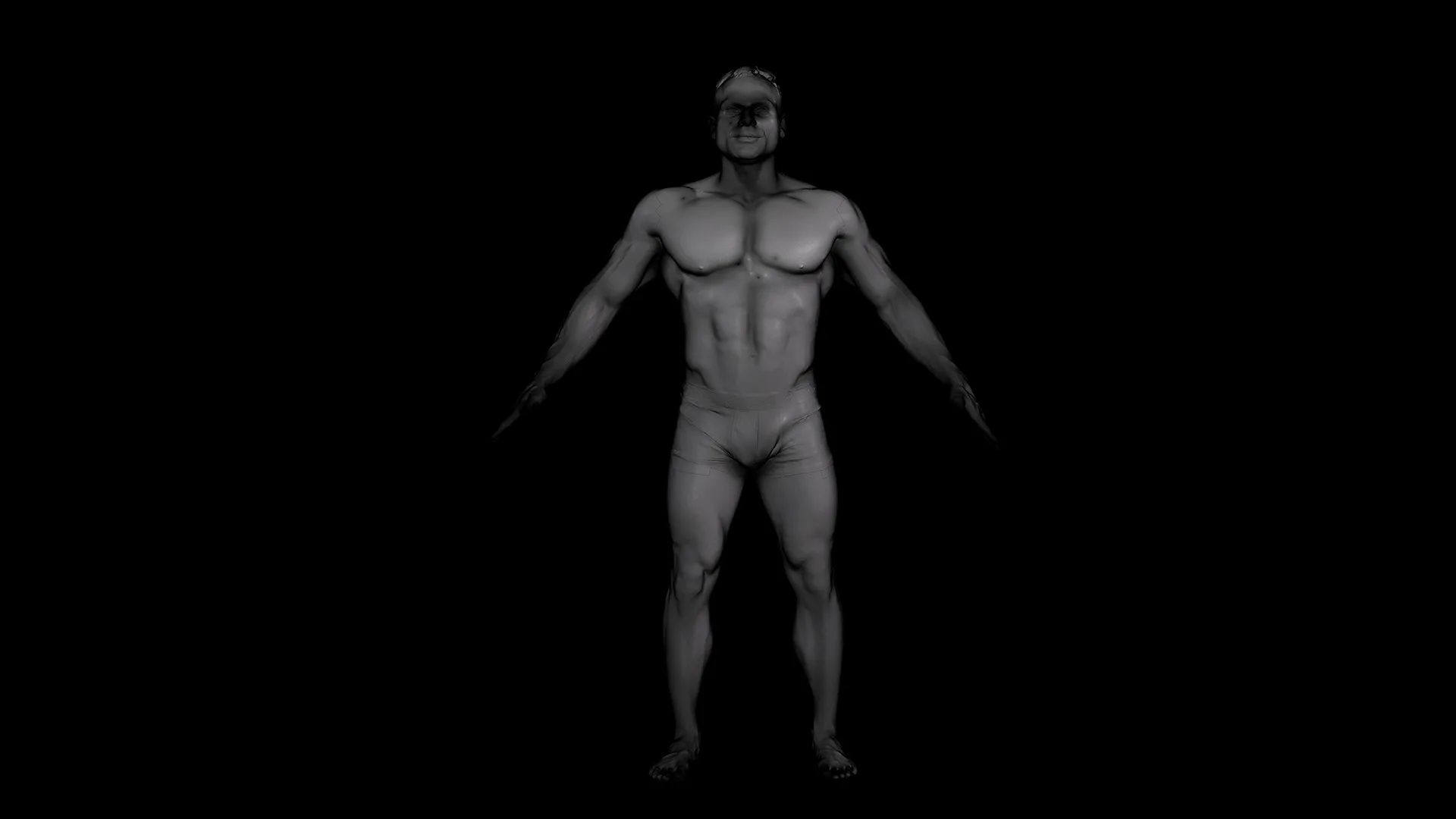 Cleaned A Pose Scan | 3D Model Garrott Underwear