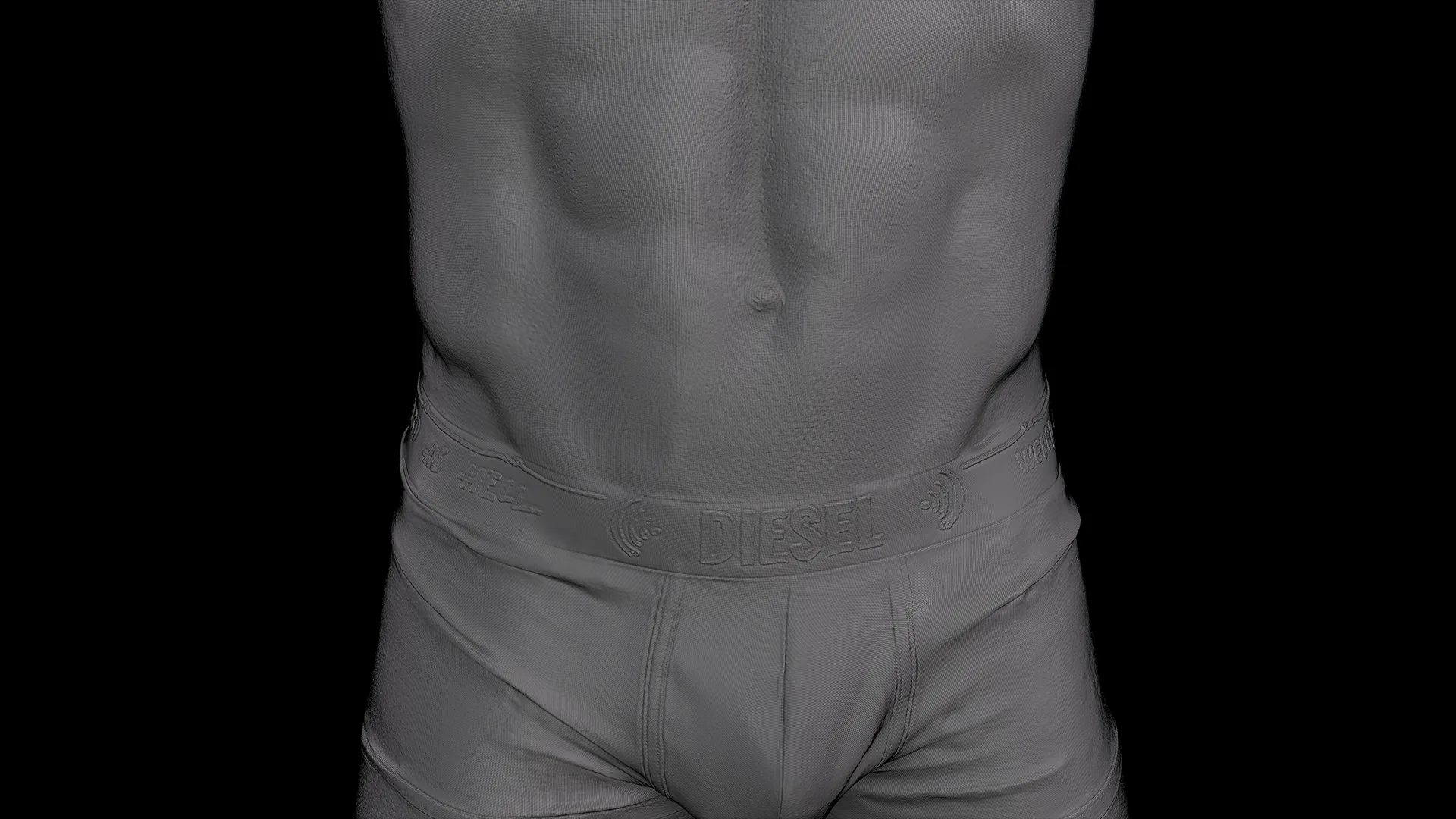 Cleaned A Pose Scan | 3D Model Garrott Underwear