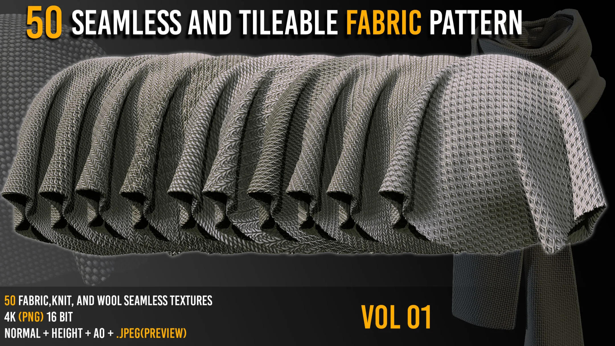 50 Fabric Pattern Seamless And Tileable textures