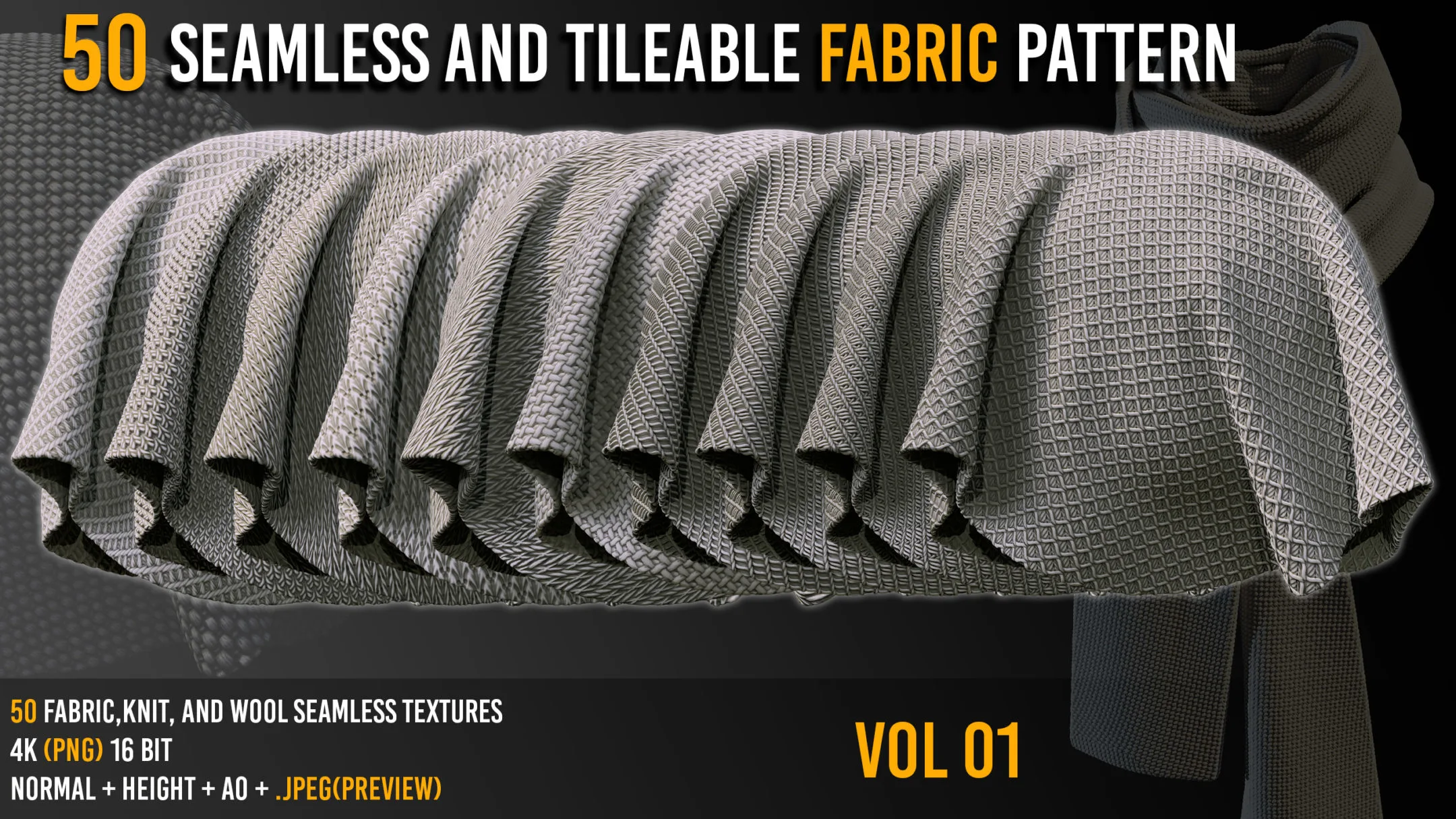 50 Fabric Pattern Seamless And Tileable textures