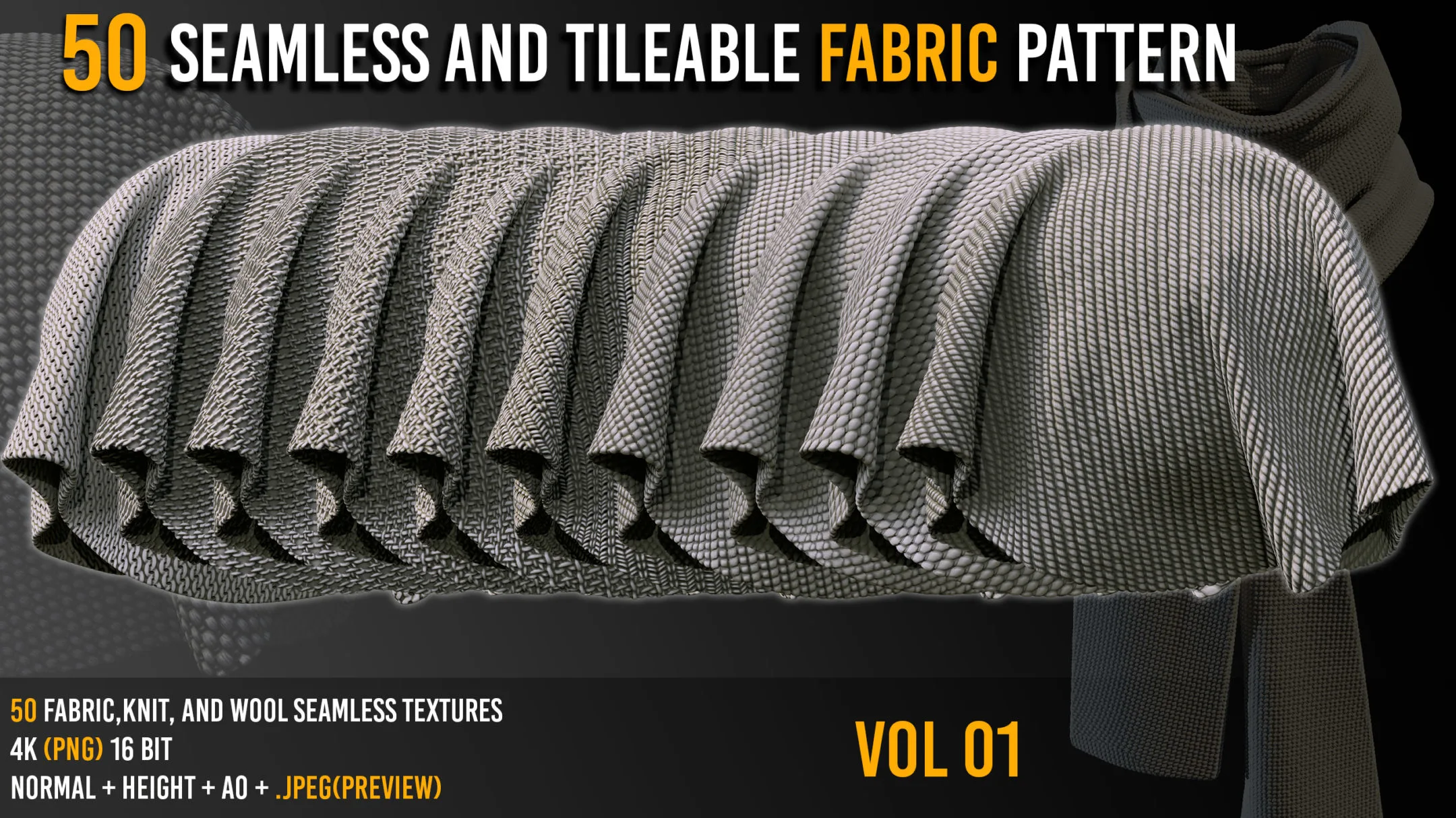 50 Fabric Pattern Seamless And Tileable textures