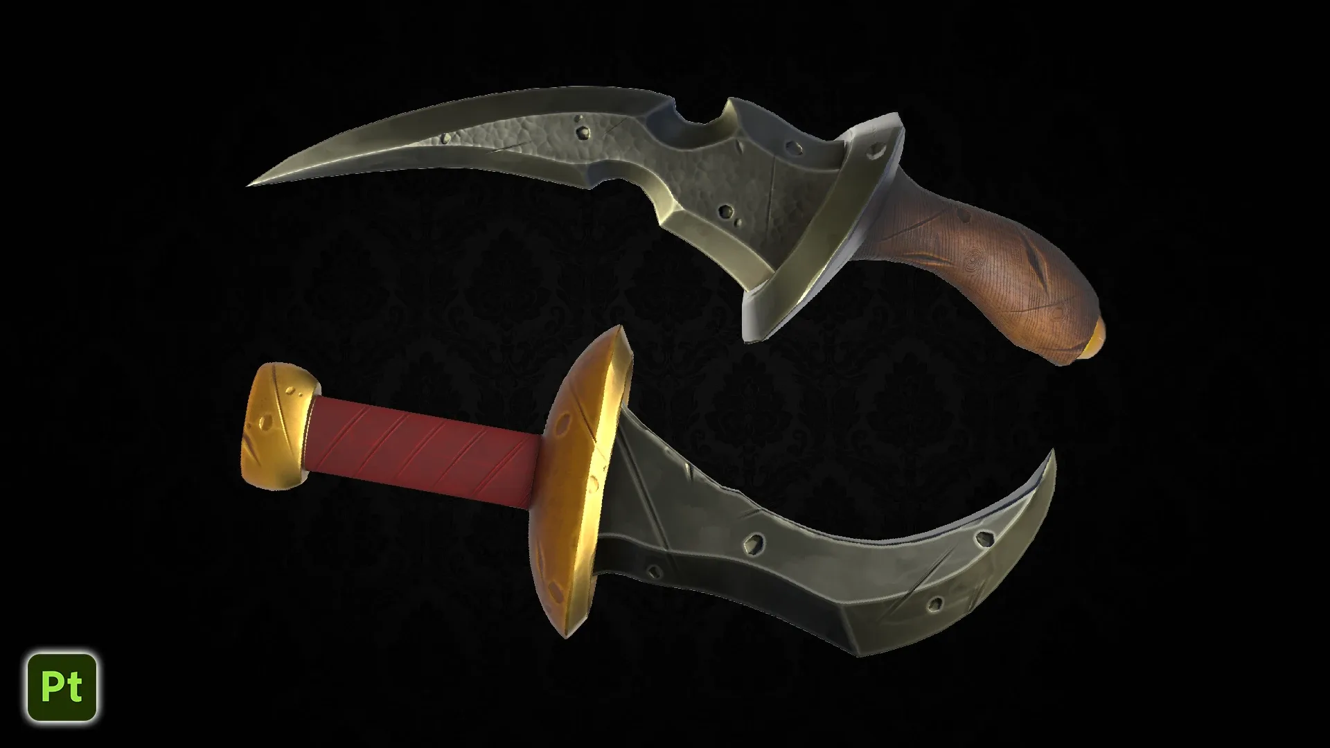 Game Ready Fantasy Weapons with Textures - Volume 1