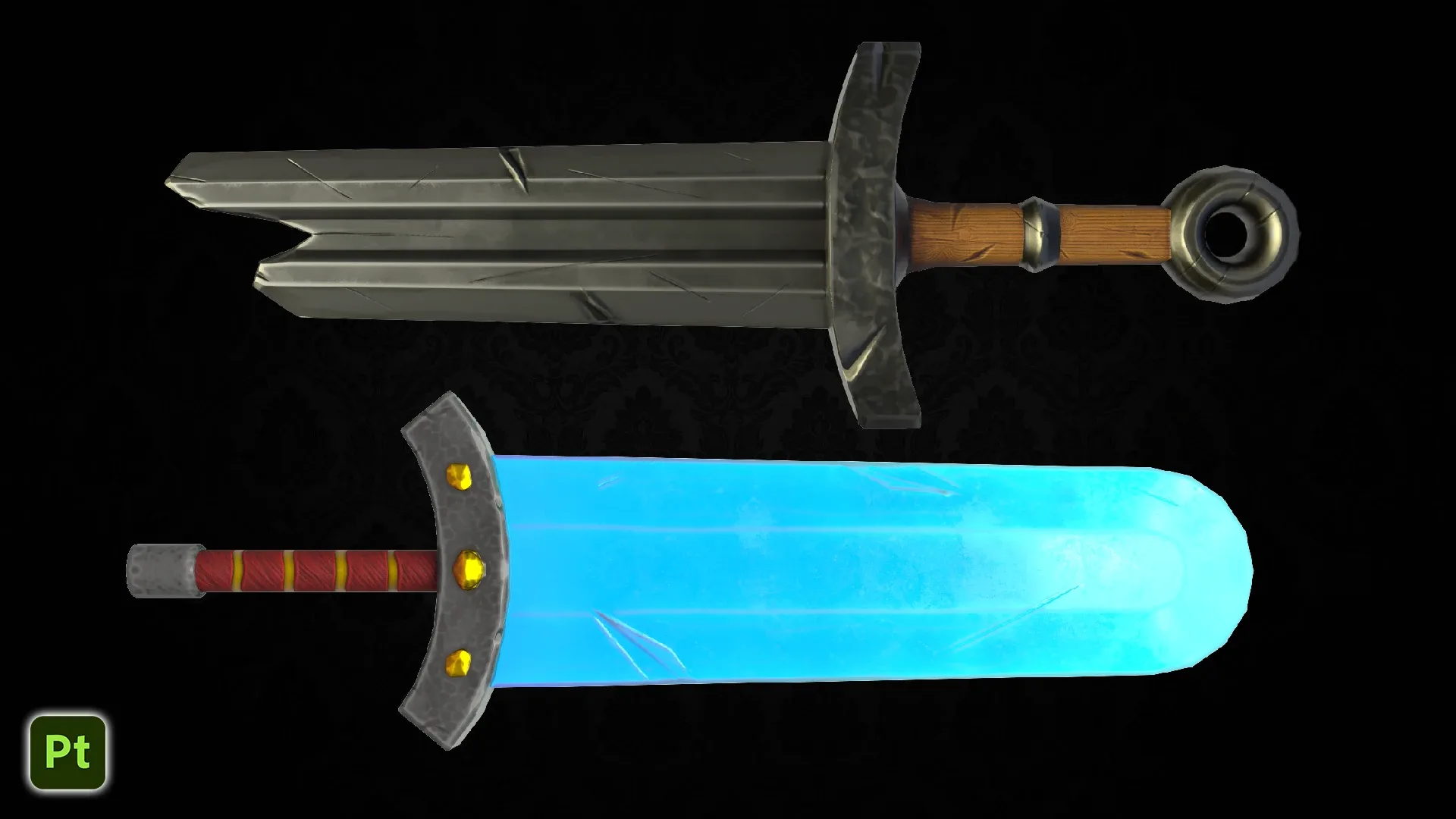 Game Ready Fantasy Weapons with Textures - Volume 1