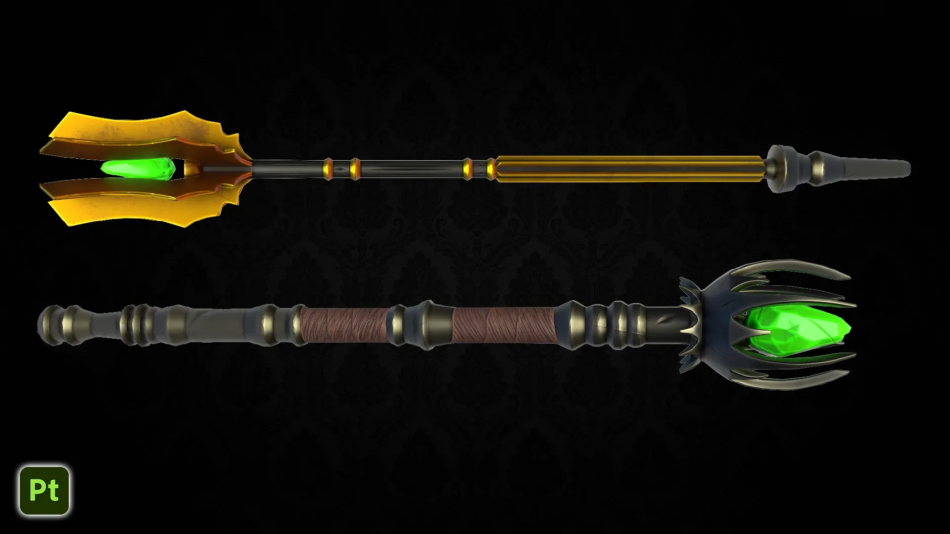 Game Ready Fantasy Weapons with Textures - Volume 1
