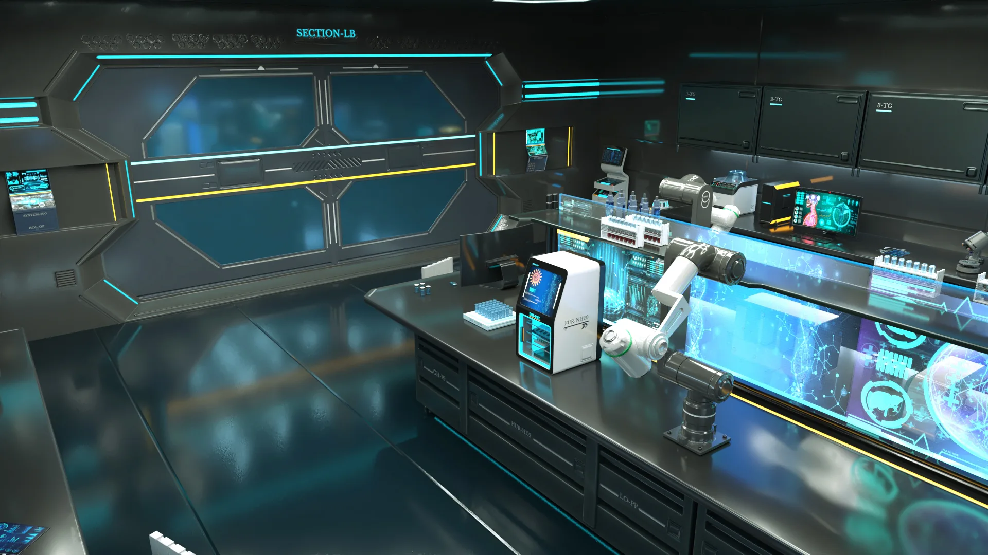 Sci Fi Interior laboratory