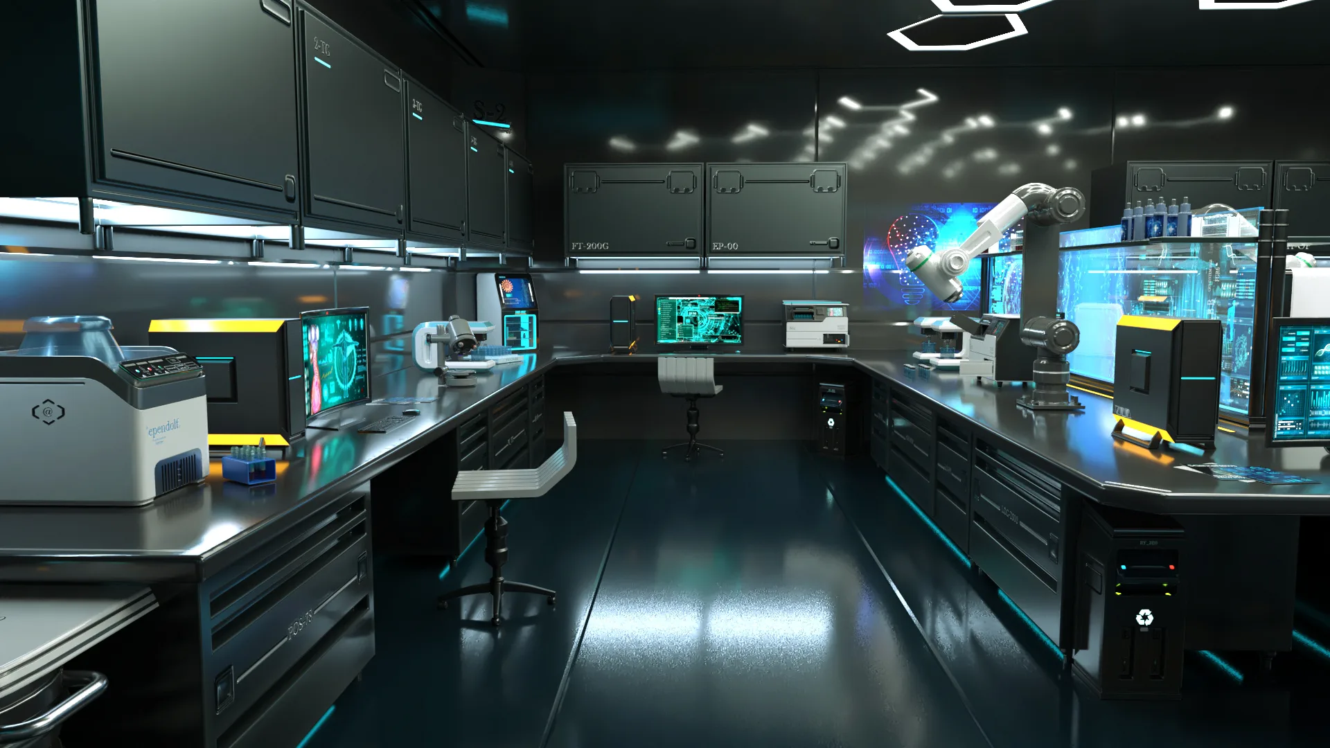 Sci Fi Interior laboratory